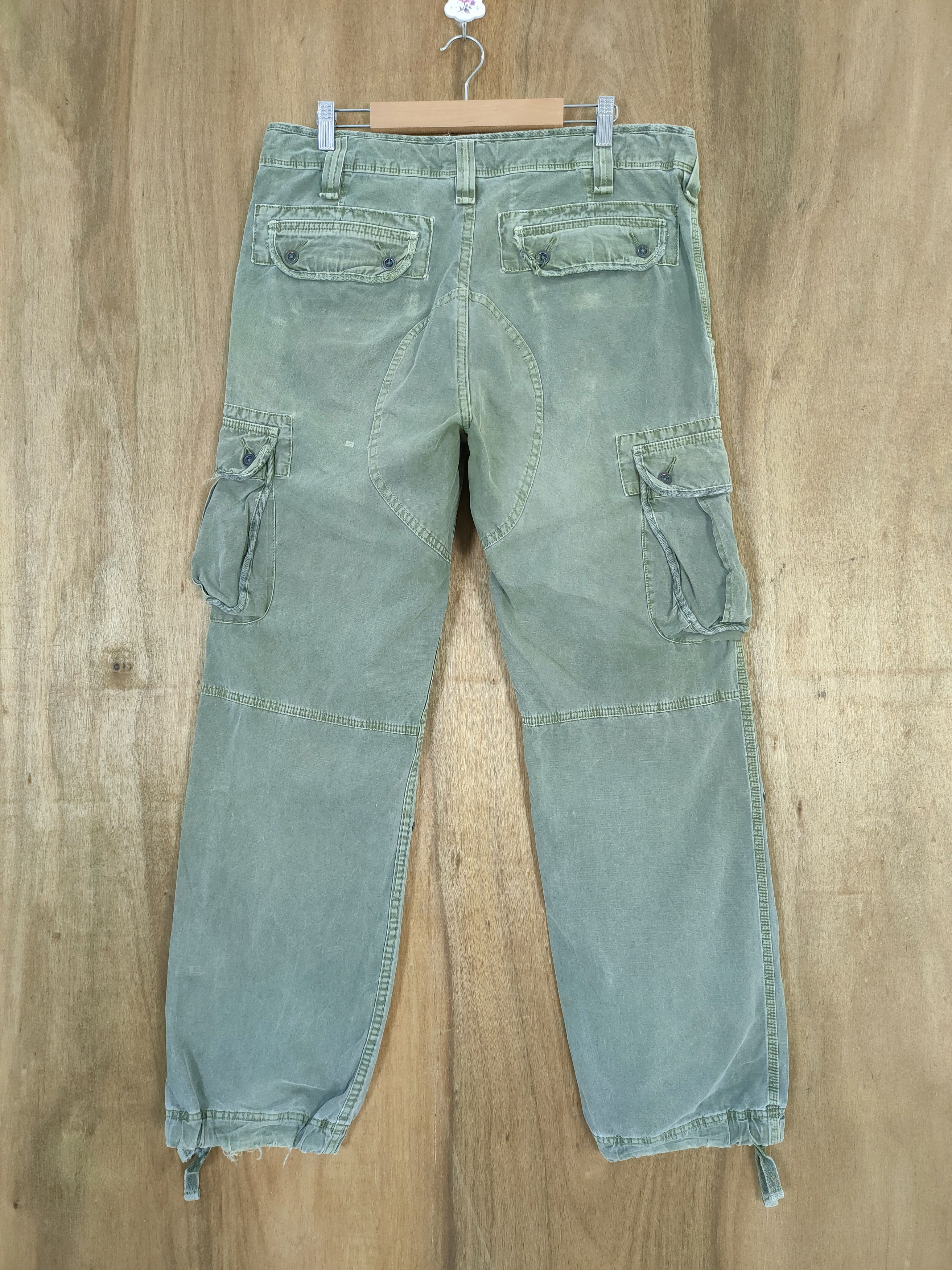 Japanese Brand VINTAGE JAPANESE BRAND FADED GREEN CARGO PANTS Size US 36 / EU 52 - 7 Thumbnail