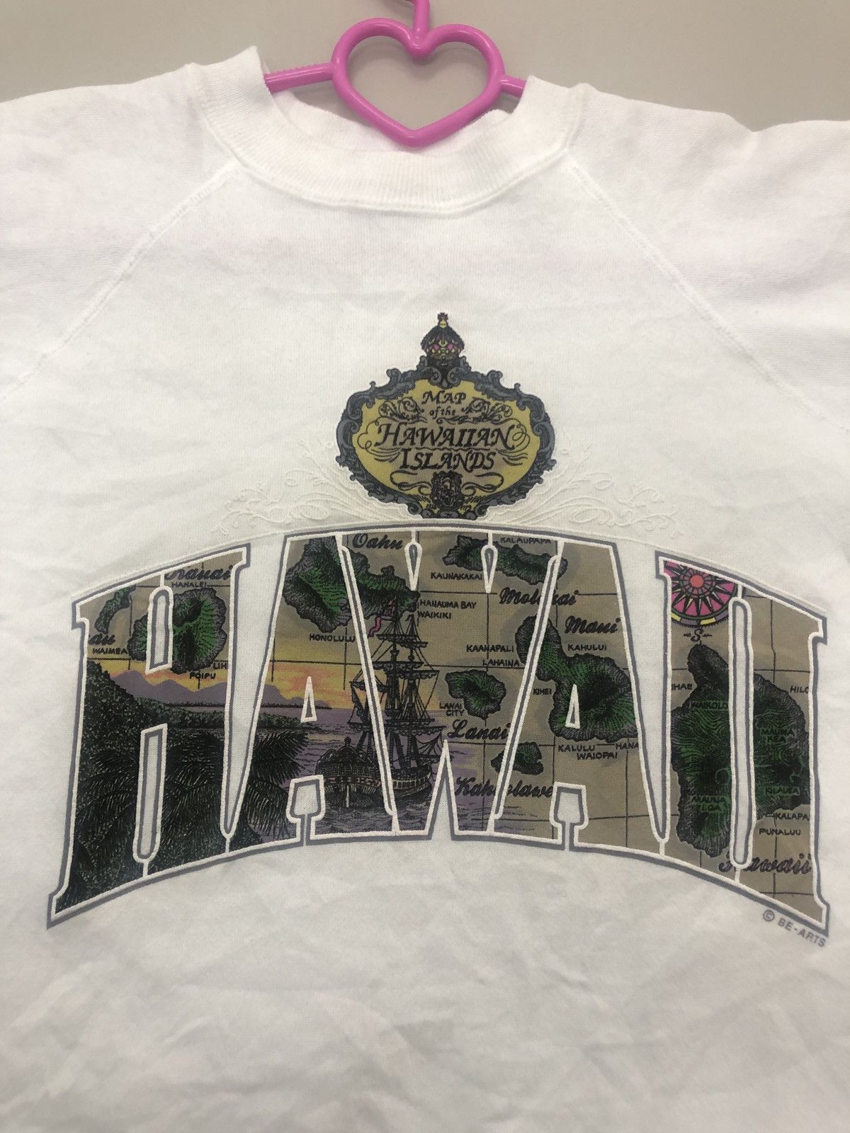 Hanes Vintage 90s HAWAII Map of The Hawaiian Islands Sweatshirt Size US L / EU 52-54 / 3 - 2 Thumbnail