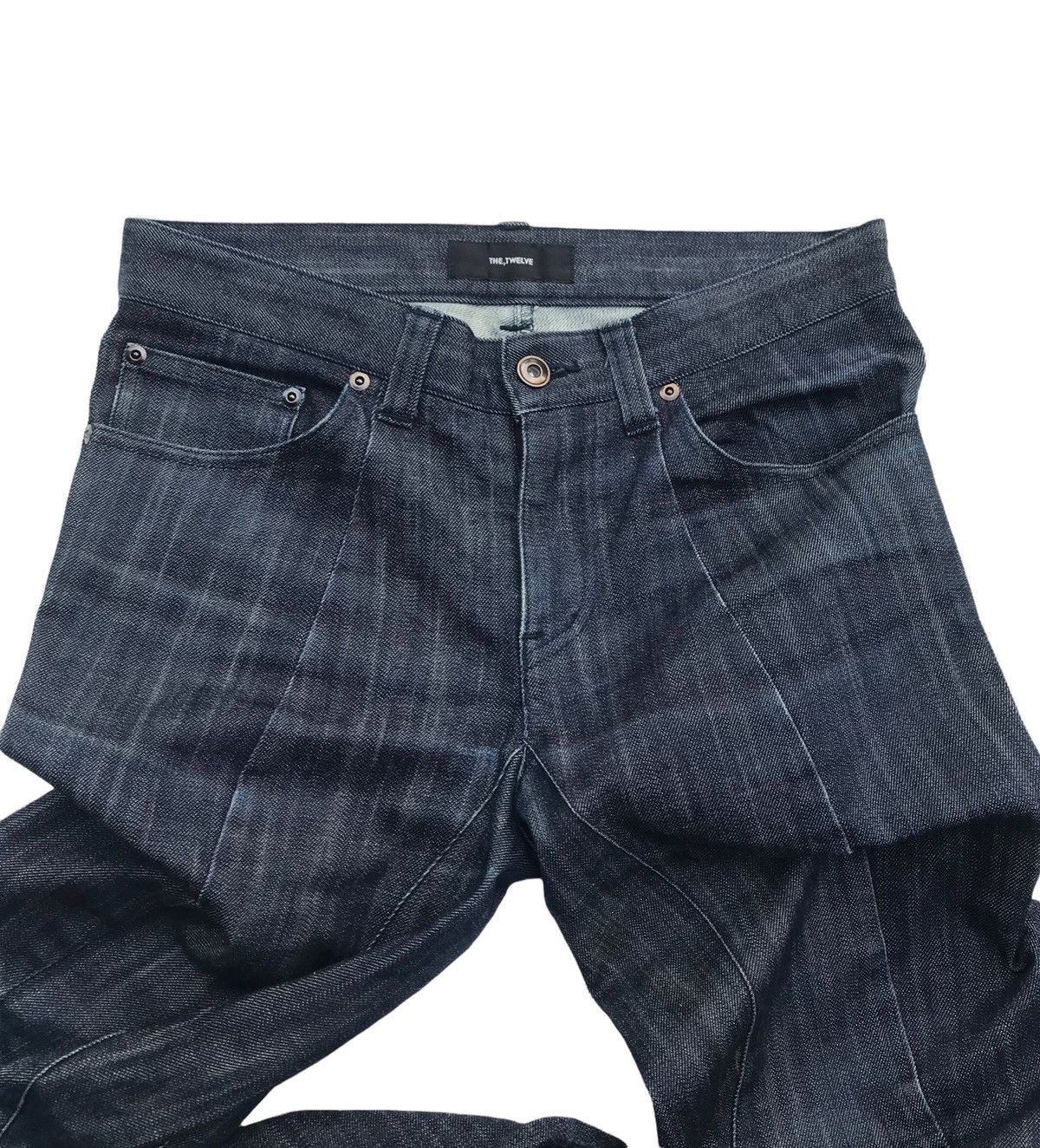 Japanese Brand Rare Design The,Twelve Curve Japan Skinny Denim Pants Size US 30 / EU 46 - 2 Thumbnail