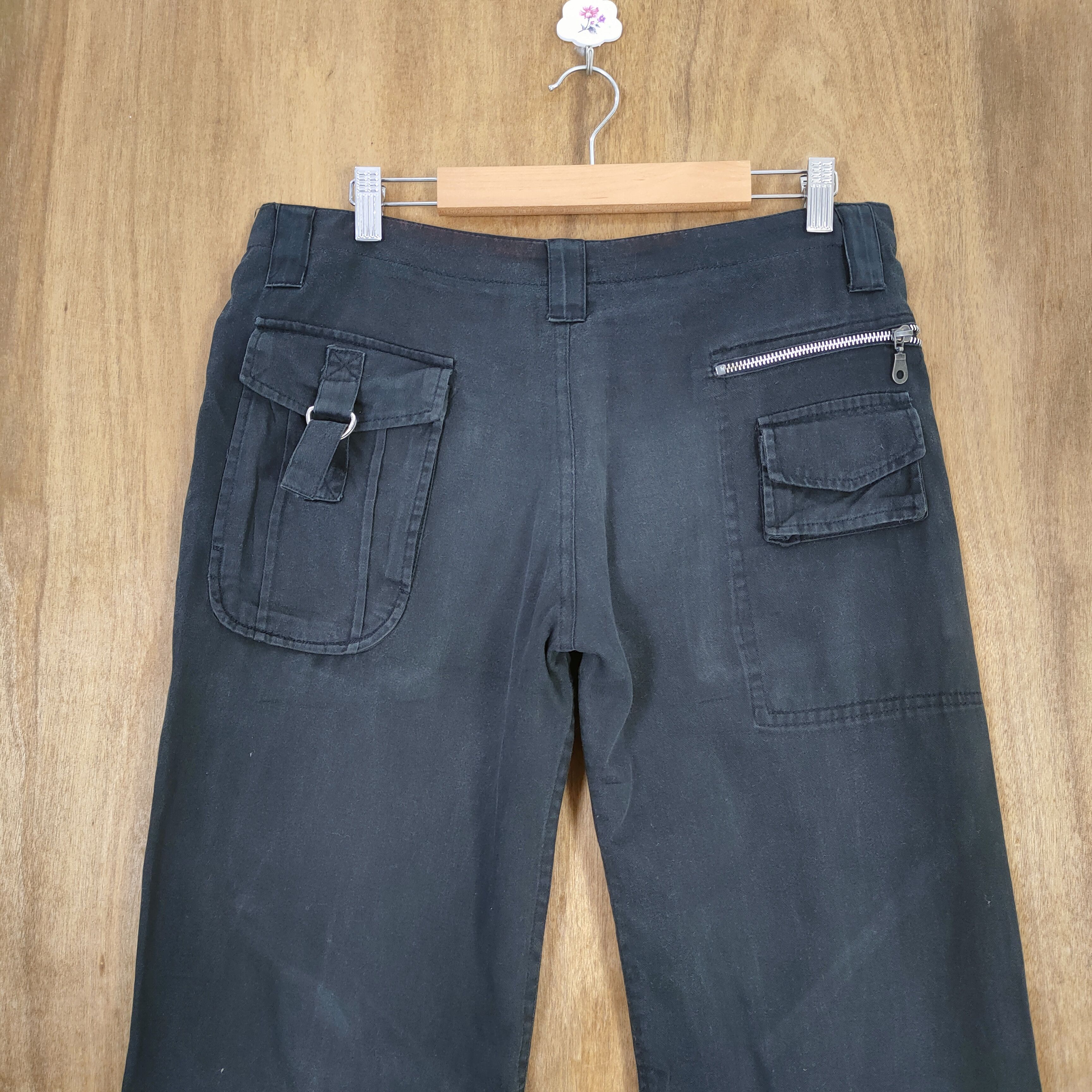 Japanese Brand VINTAGE SHANIT DRAGON BLACK CARGO PANTS Size US 32 / EU 48 - 10 Thumbnail