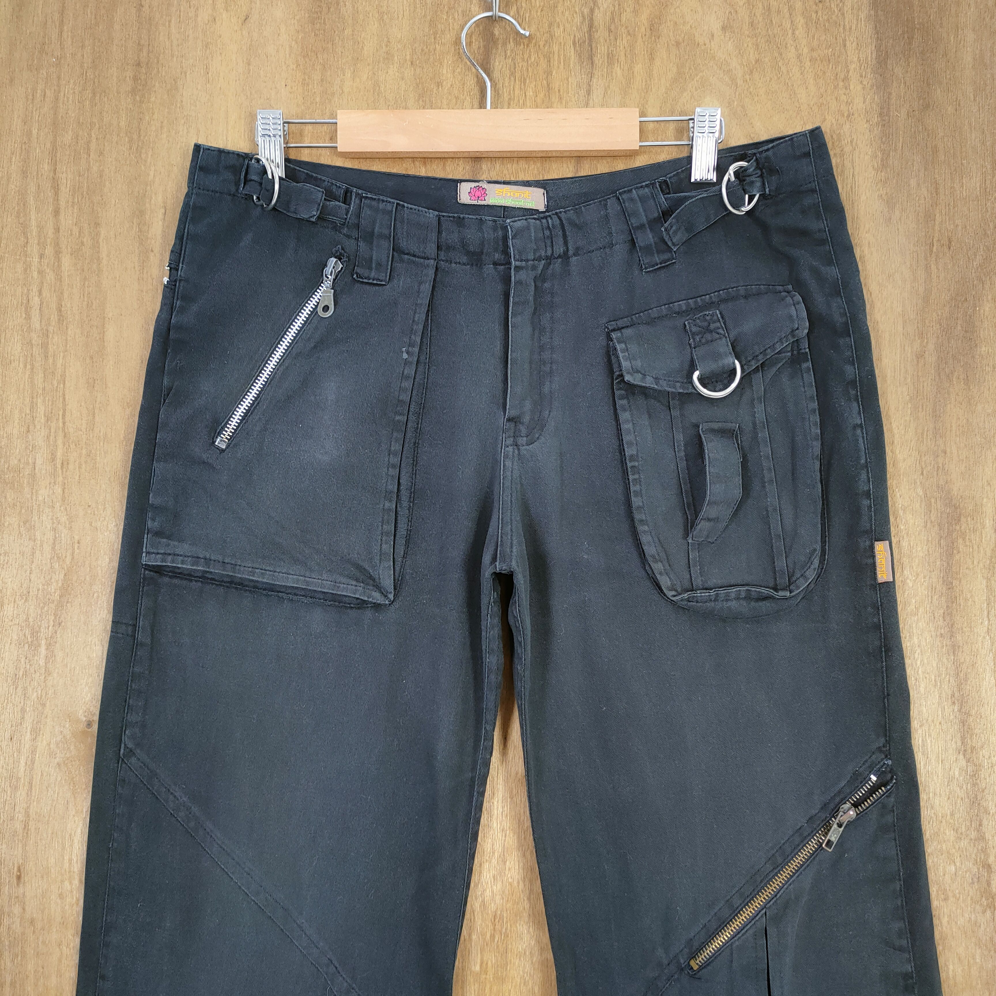 Japanese Brand VINTAGE SHANIT DRAGON BLACK CARGO PANTS Size US 32 / EU 48 - 2 Thumbnail