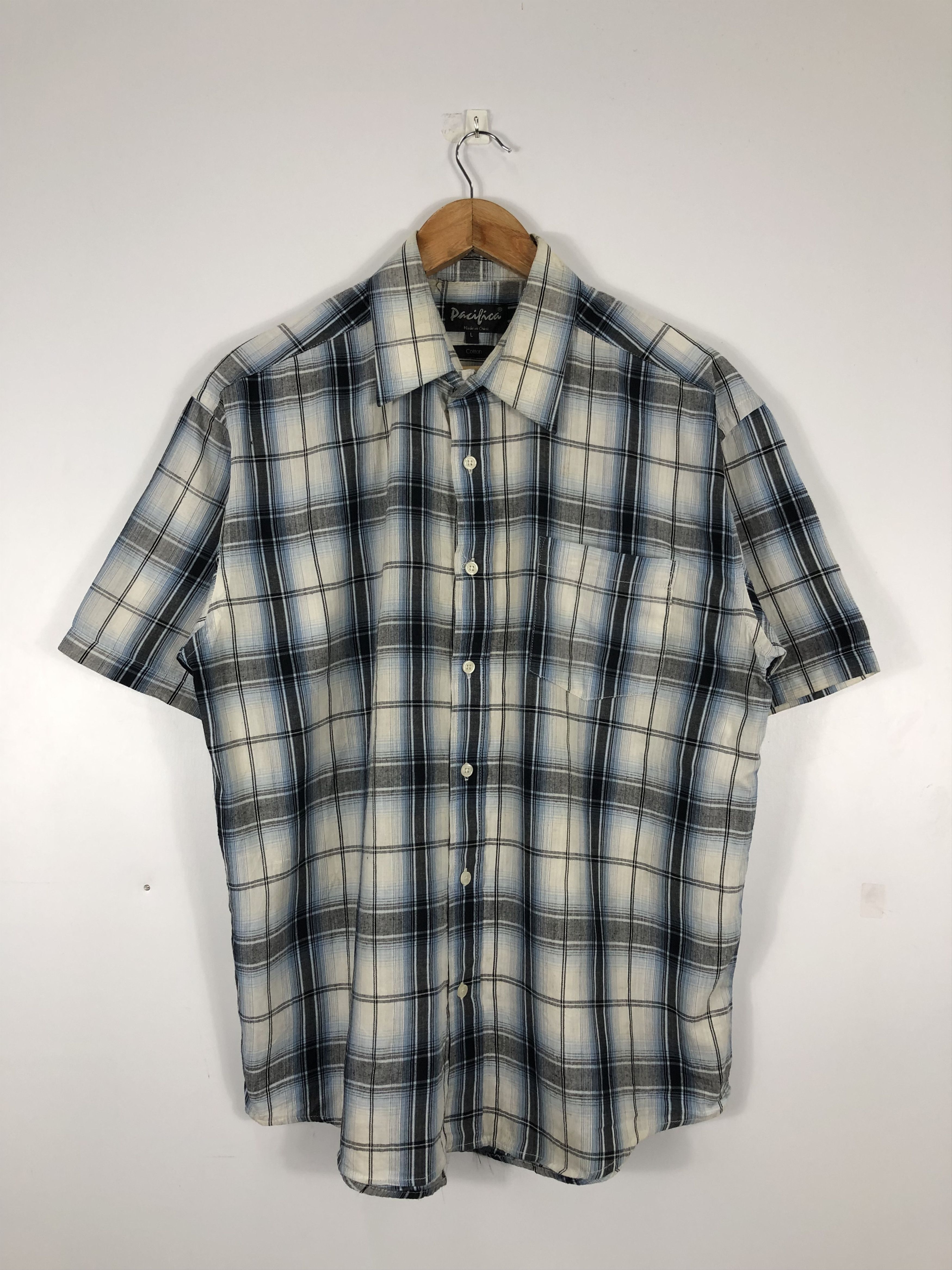 Japanese Brand × Vintage Vintage Shadow Plaid Shirt J0481 Size US L / EU 52-54 / 3 - 1 Thumbnail