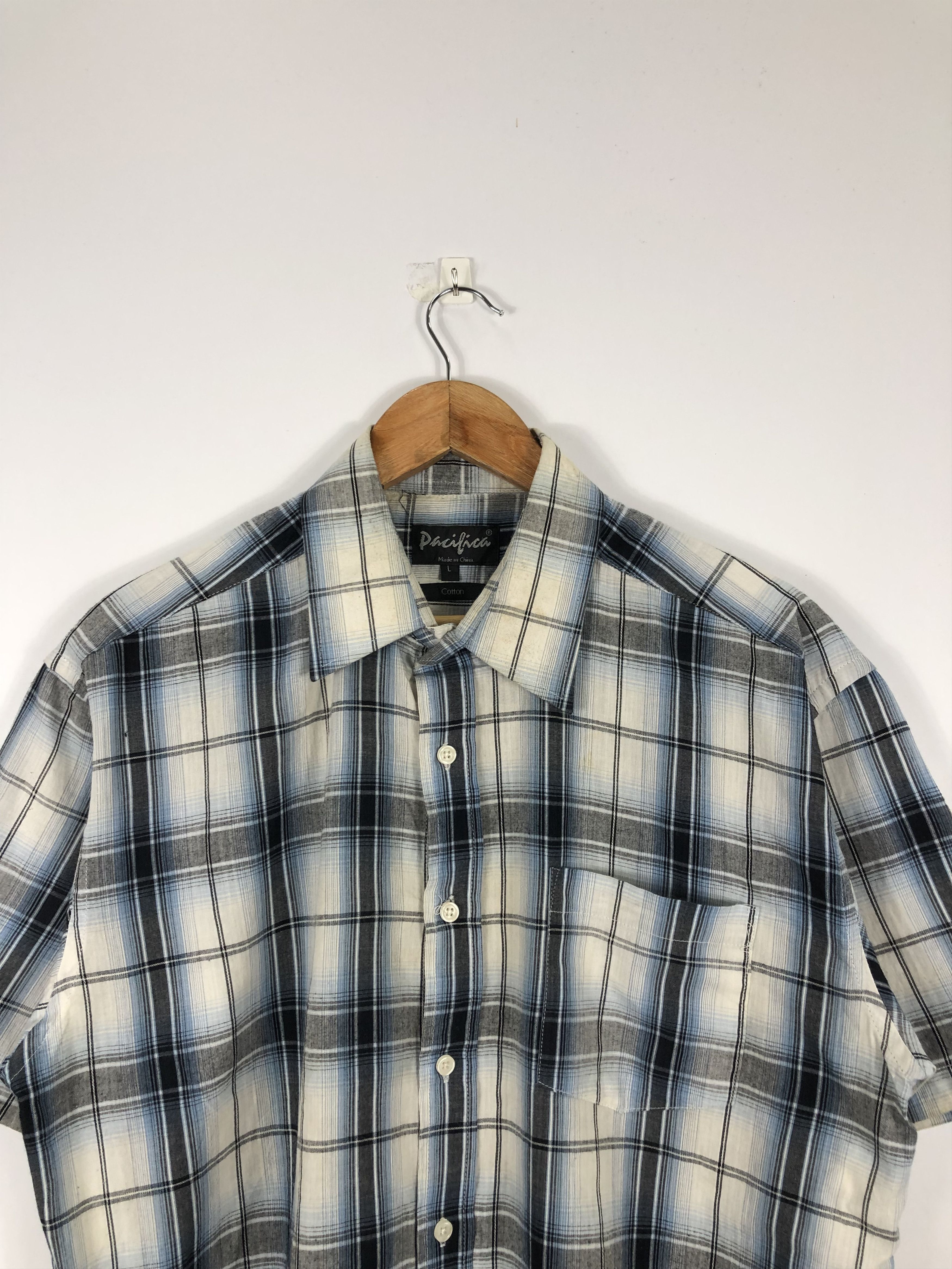 Japanese Brand × Vintage Vintage Shadow Plaid Shirt J0481 Size US L / EU 52-54 / 3 - 2 Thumbnail