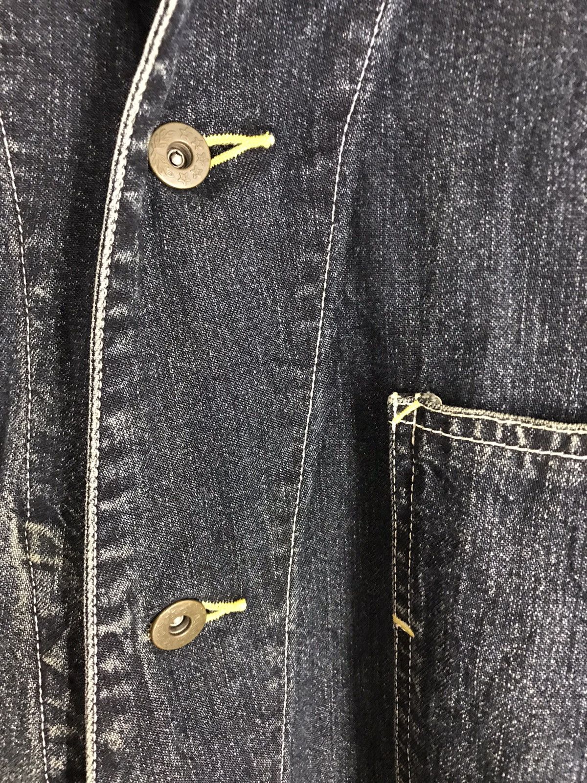 Indigo × Japanese Brand Vintage Japanese Brand Chore Unbranded Jacket Denim Size US L / EU 52-54 / 3 - 3 Thumbnail