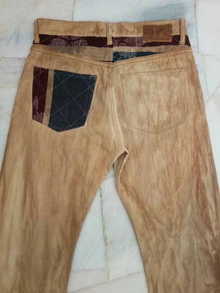 Japanese Brand MIZRA KYOTO HANDMADE JAPANESE WAGARA BROWN WASHED DENIM Size US 30 / EU 46 - 10 Thumbnail