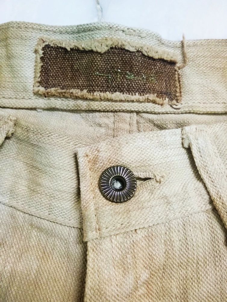 Japanese Brand MIZRA KYOTO HANDMADE JAPANESE WAGARA BROWN WASHED DENIM Size US 30 / EU 46 - 8 Thumbnail