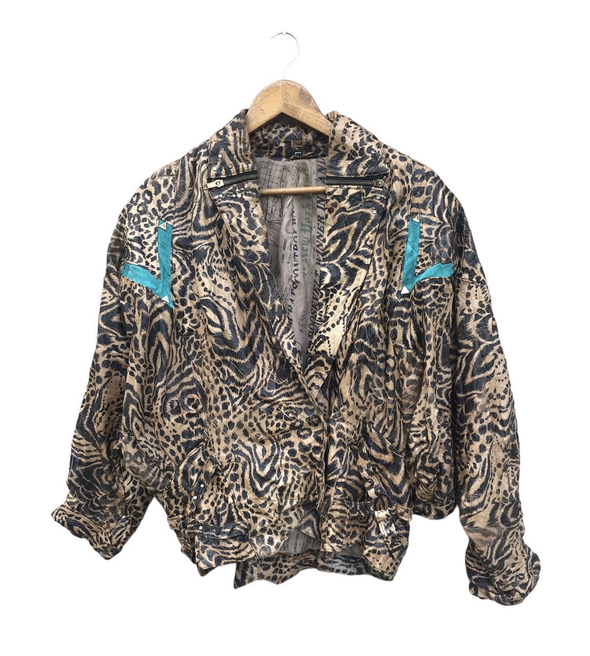 Pre-owned If Six Was Nine Lgb  Style Leopard Pvc Leather Jacket In Multi