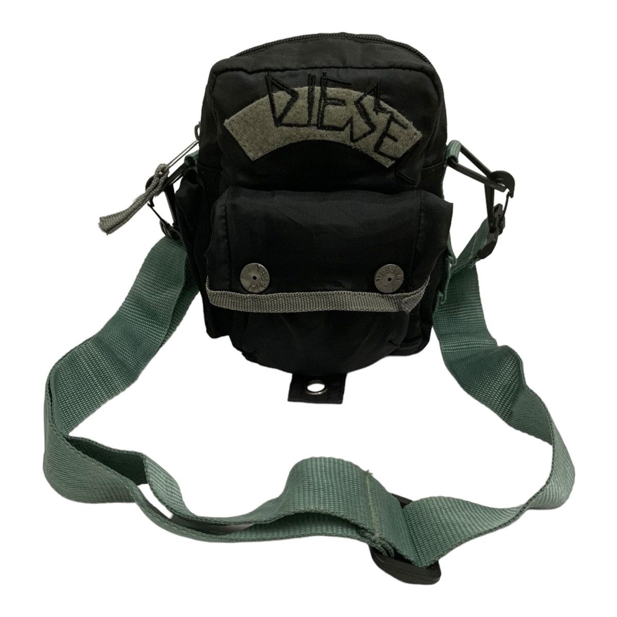 Archival Clothing x Diesel Vintage Diesel Tactical Multi Pocket Cargo Messenger Bag in Black, Men's