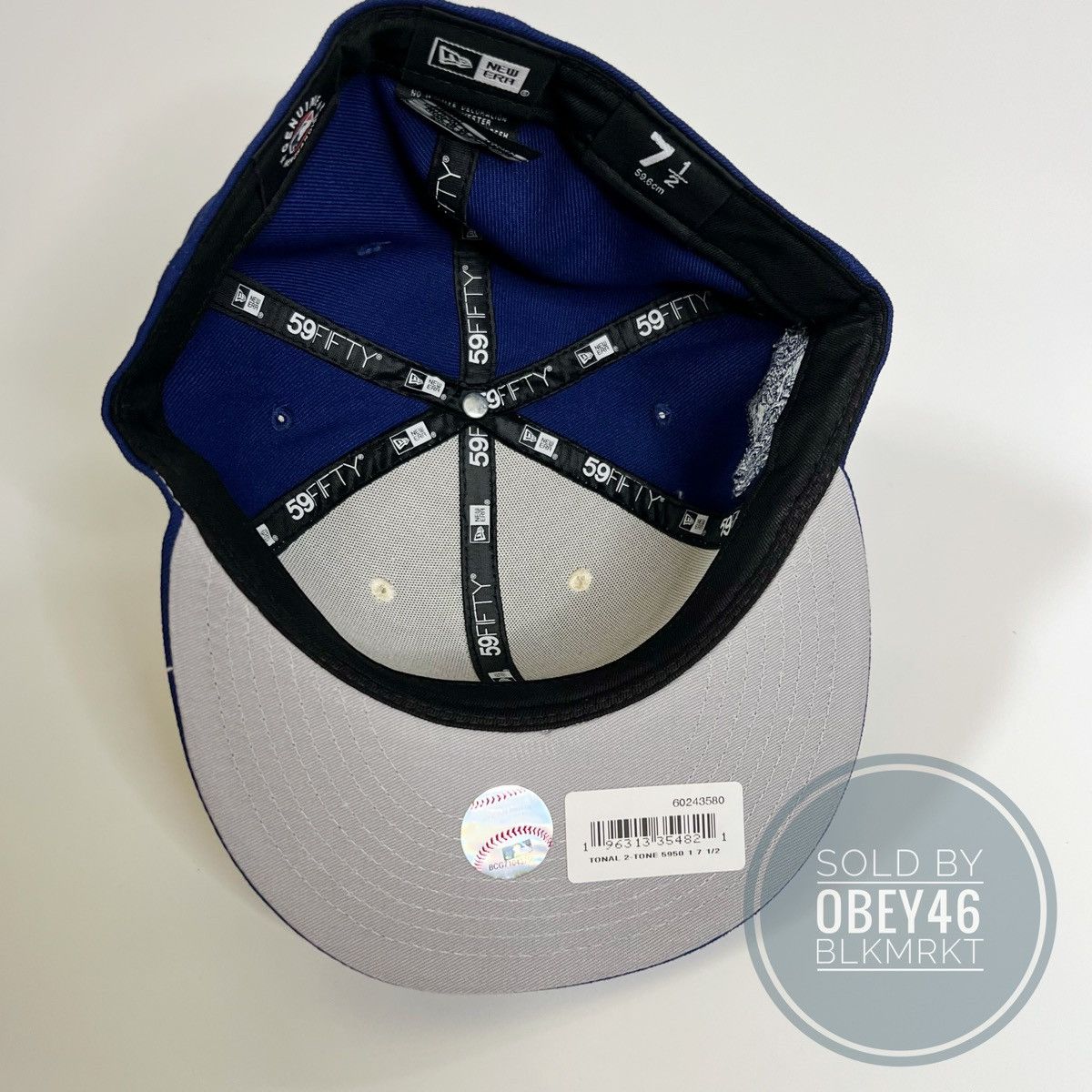 New Era NewEra Los Angeles Dodgers 2 Tone 59fifty Fitted Hat 7 1/2 Size ONE SIZE - 6 Thumbnail