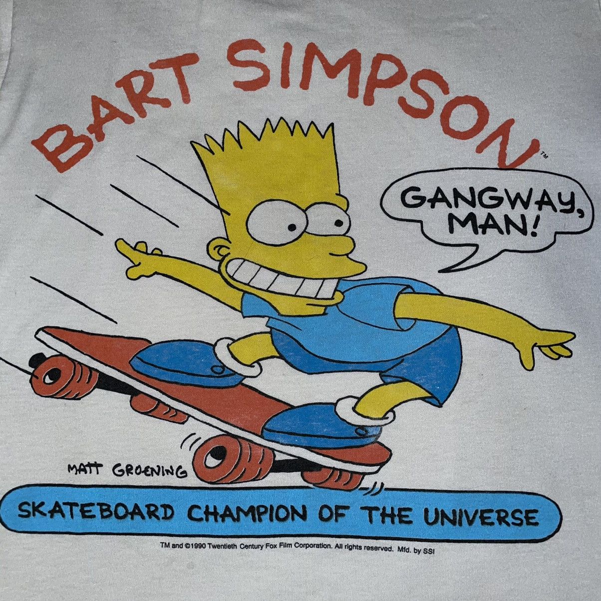 The Simpsons Bart Simpson 1990 Gangway T-shirt Size US M / EU 48-50 / 2 - 2 Thumbnail