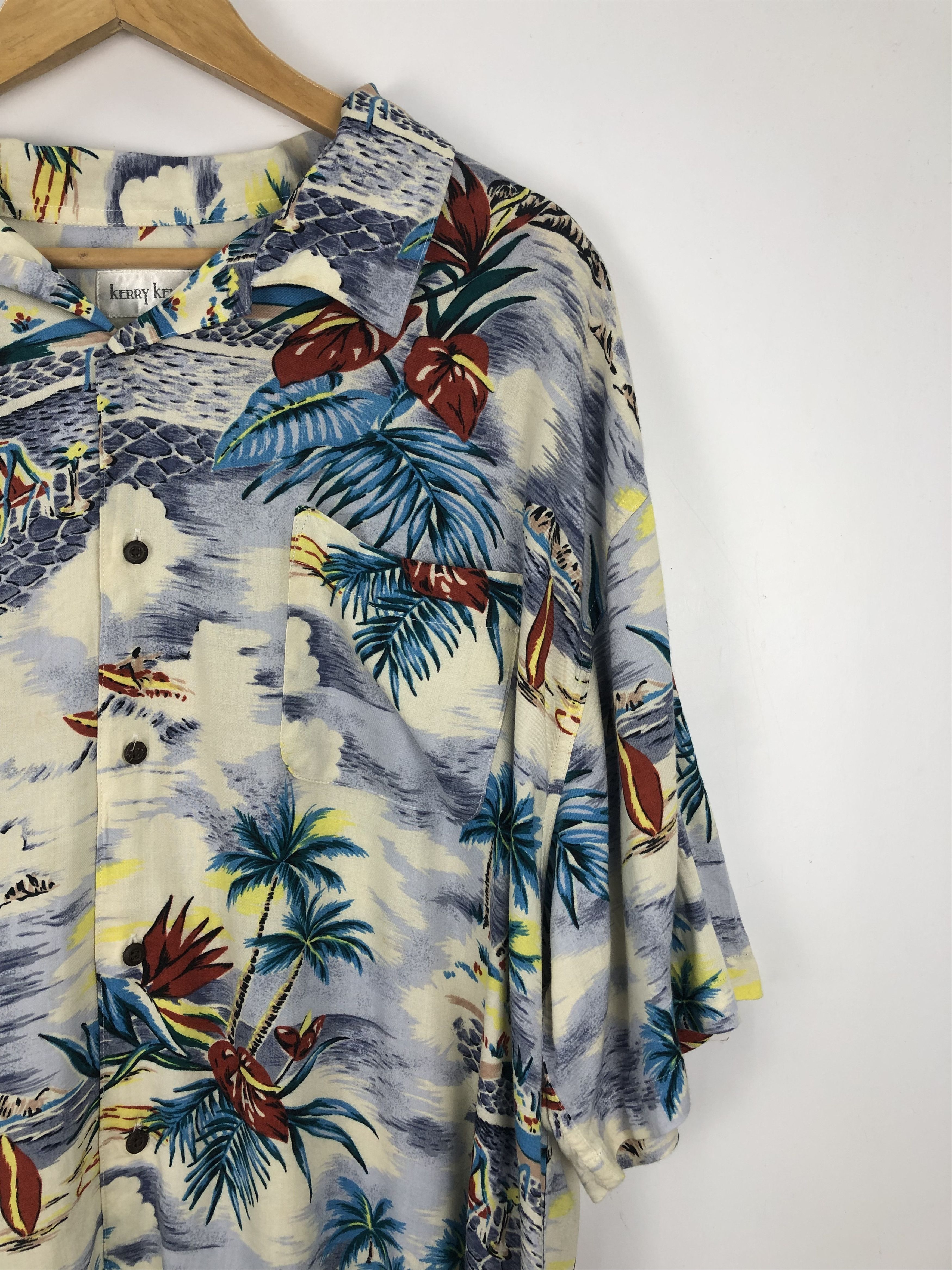 Vintage Vintage Kerry Kenny Sun Surfing Motive Hawaiian Shirt TA0014 Size US XXL / EU 58 / 5 - 8 Thumbnail