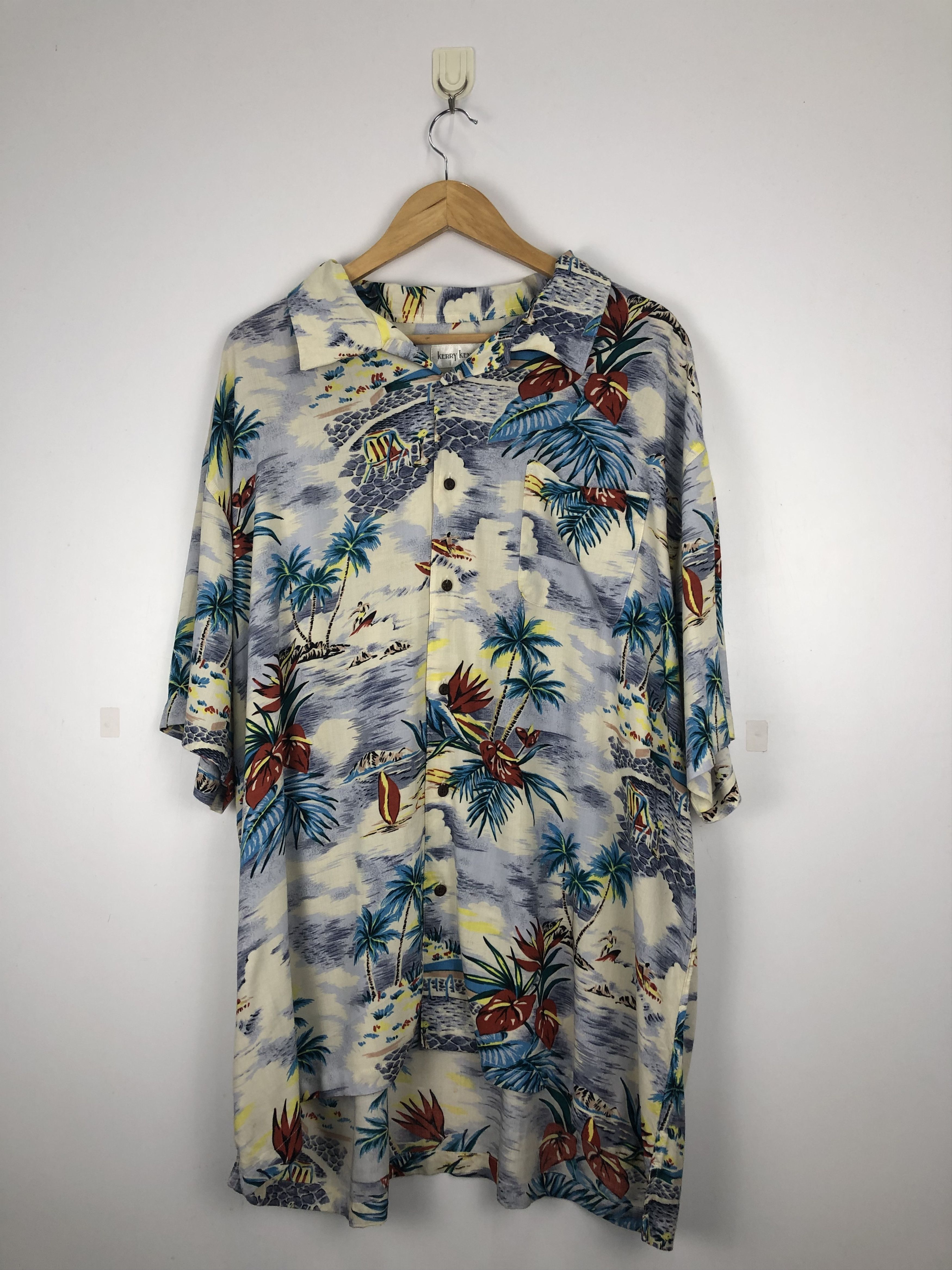Vintage Vintage Kerry Kenny Sun Surfing Motive Hawaiian Shirt TA0014 Size US XXL / EU 58 / 5 - 1 Thumbnail