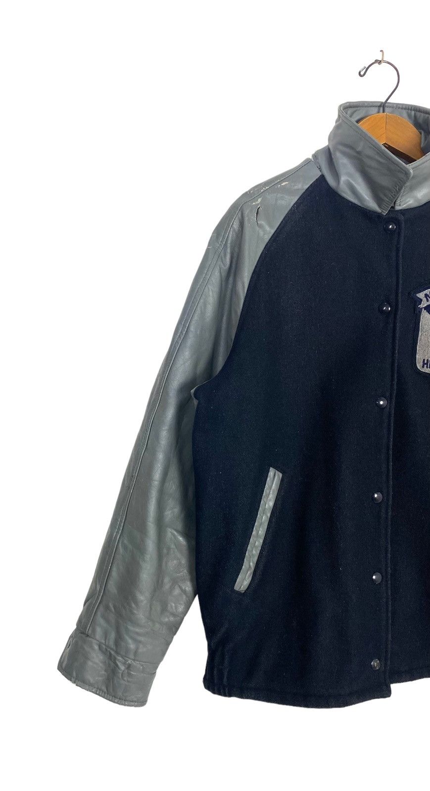 Vintage Vtg Notre Dame High School Suzy Wool Leather Varsity Jacket Size XL / US 12-14 / IT 48-50 - 2 Thumbnail