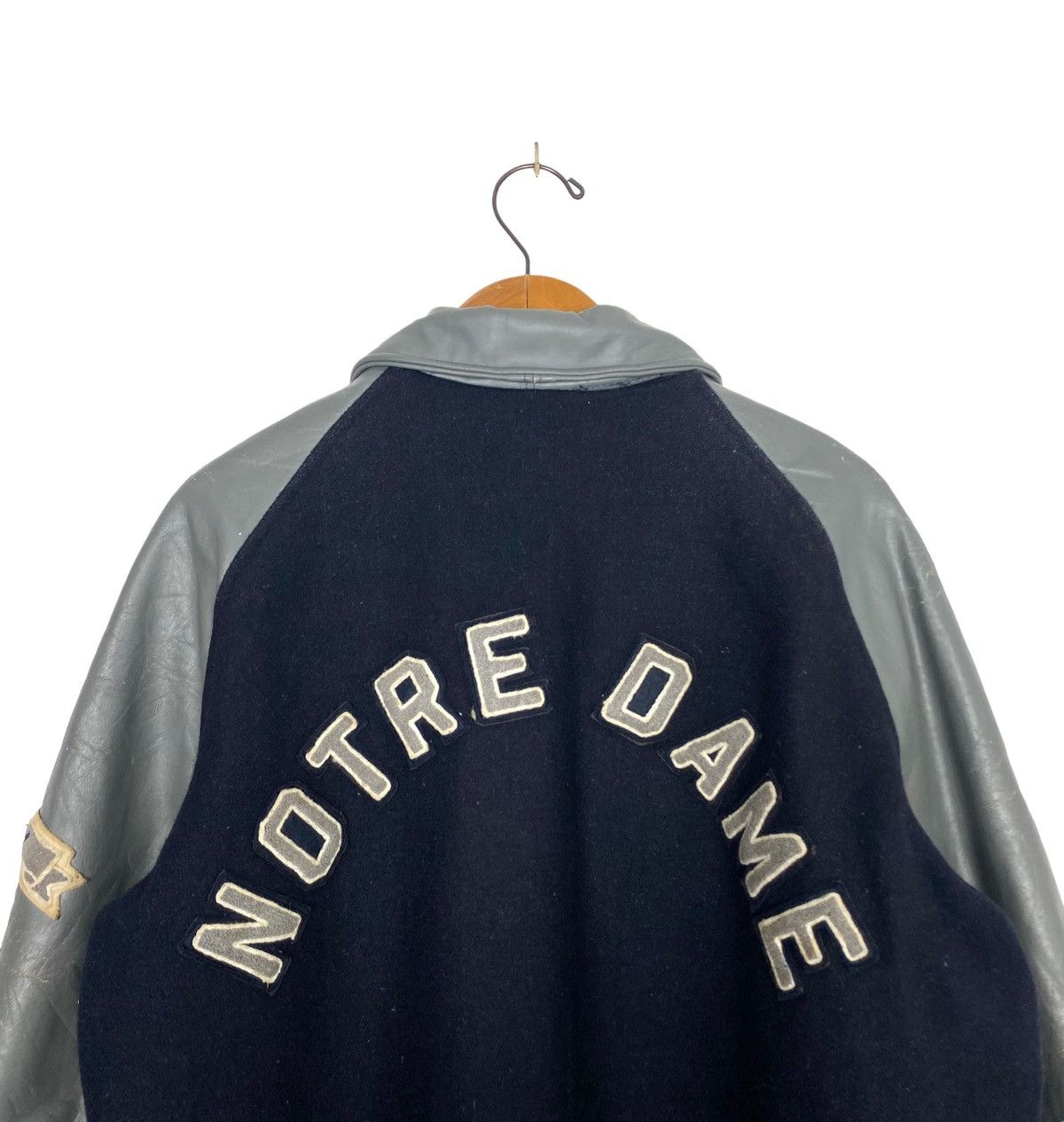 Vintage Vtg Notre Dame High School Suzy Wool Leather Varsity Jacket Size XL / US 12-14 / IT 48-50 - 6 Thumbnail