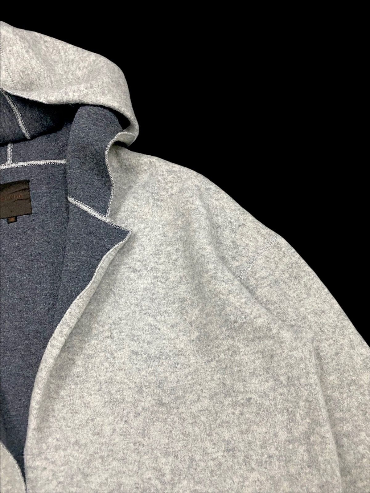 Designer × Homespun Knitwear VINTAGE MODERN MATURITA FLEECE CARDIGAN WITH HOODIE Size M / US 6-8 / IT 42-44 - 5 Thumbnail