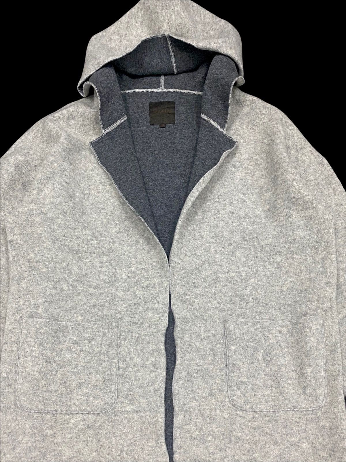 Designer × Homespun Knitwear VINTAGE MODERN MATURITA FLEECE CARDIGAN WITH HOODIE Size M / US 6-8 / IT 42-44 - 4 Thumbnail