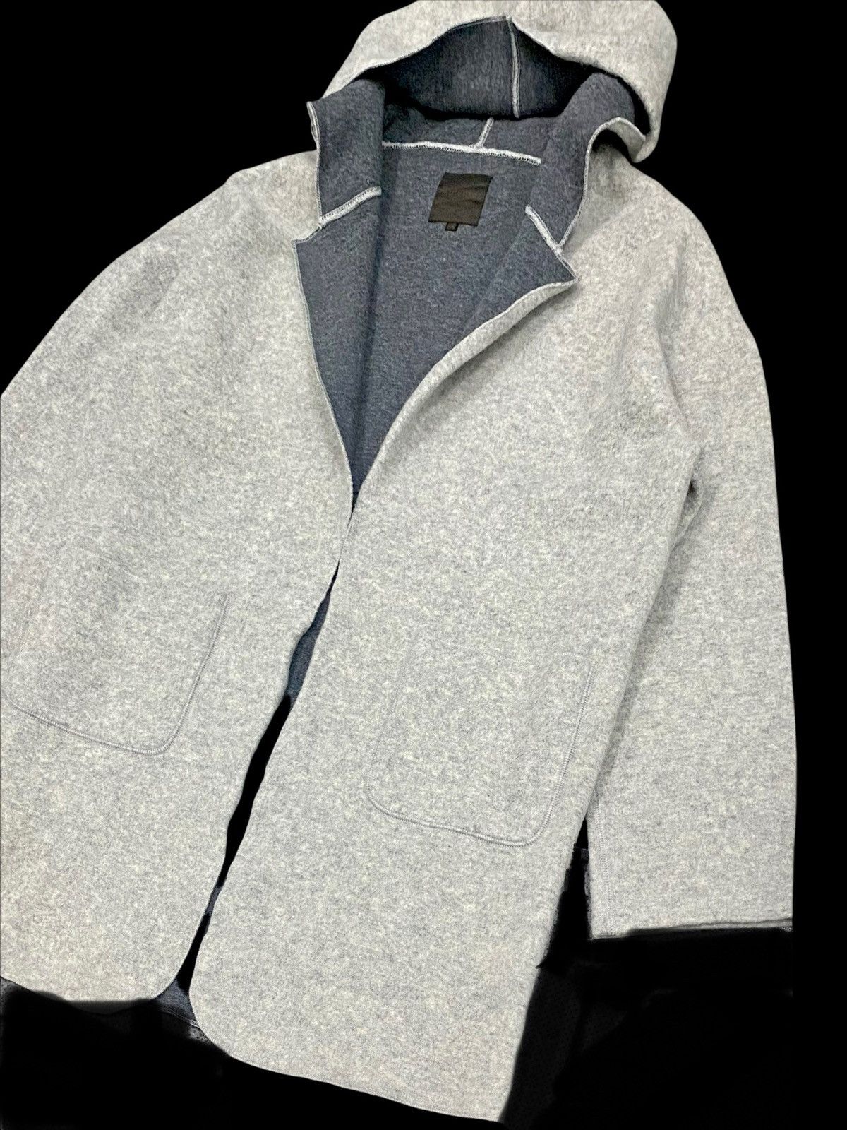 Designer × Homespun Knitwear VINTAGE MODERN MATURITA FLEECE CARDIGAN WITH HOODIE Size M / US 6-8 / IT 42-44 - 7 Thumbnail