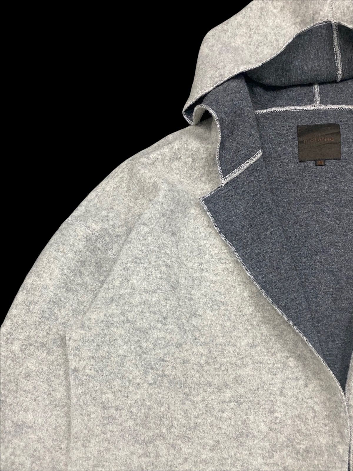 Designer × Homespun Knitwear VINTAGE MODERN MATURITA FLEECE CARDIGAN WITH HOODIE Size M / US 6-8 / IT 42-44 - 6 Thumbnail