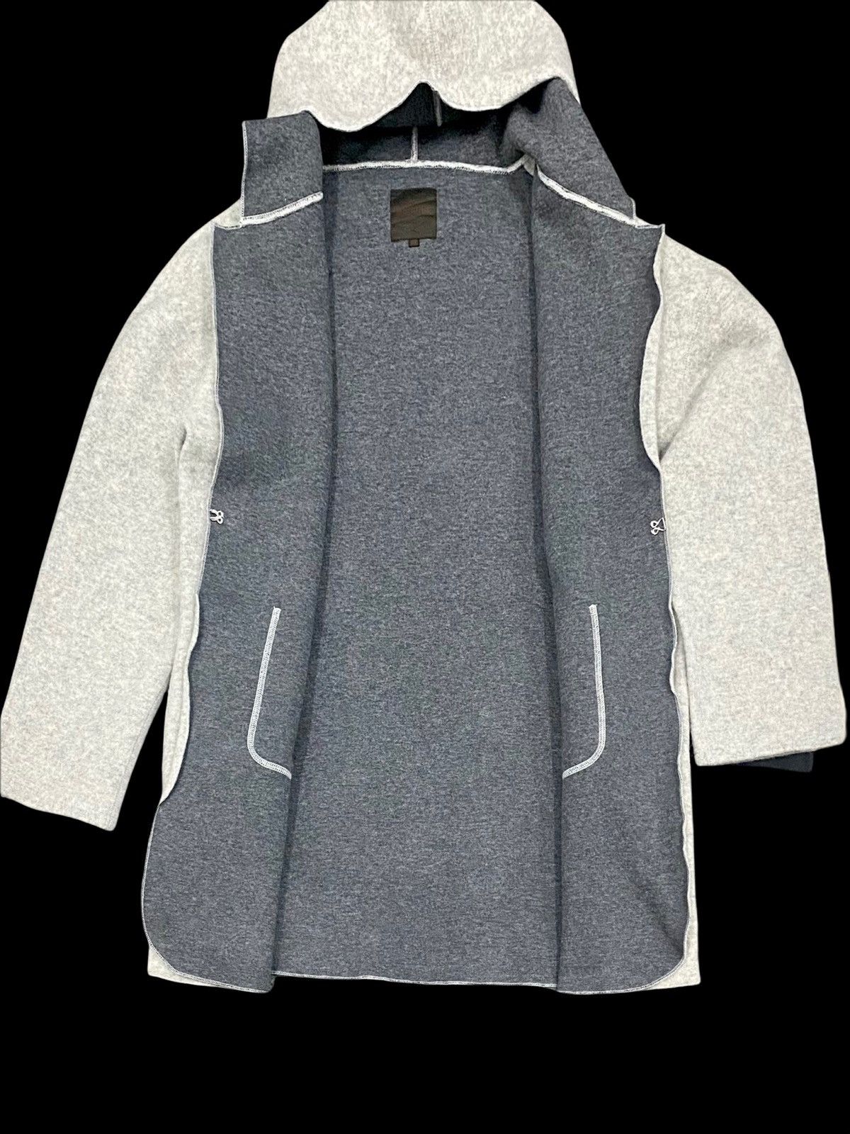 Designer × Homespun Knitwear VINTAGE MODERN MATURITA FLEECE CARDIGAN WITH HOODIE Size M / US 6-8 / IT 42-44 - 14 Thumbnail