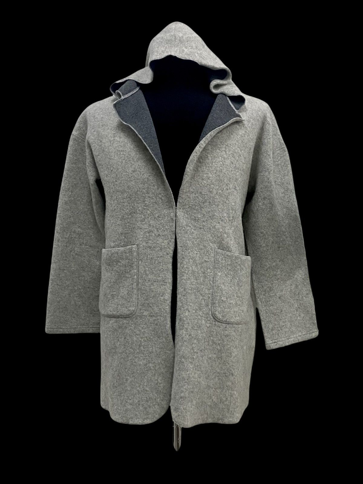 Designer × Homespun Knitwear VINTAGE MODERN MATURITA FLEECE CARDIGAN WITH HOODIE Size M / US 6-8 / IT 42-44 - 2 Thumbnail