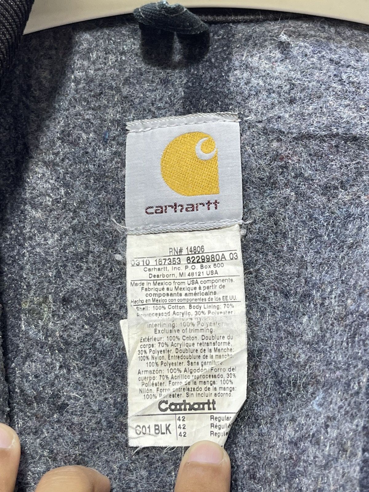Carhartt Rare Carhart Work Jacket Blanket Lining Cotton Duck 22🟩 Size US L / EU 52-54 / 3 - 7 Thumbnail