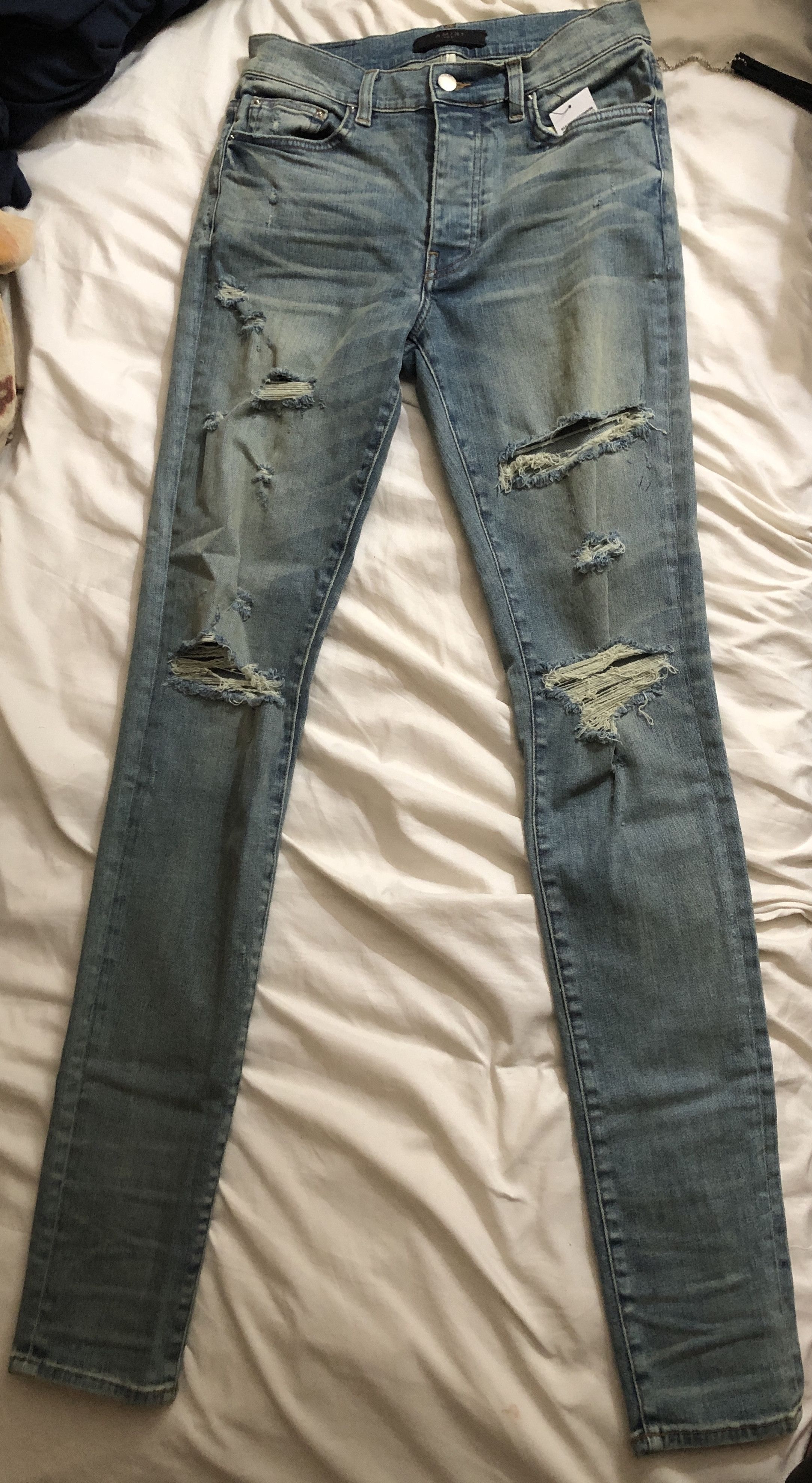 Amiri Amiri Thrasher Classic Jean Dust Indigo Distressed Italy Size US 30 / EU 46 - 1 Thumbnail