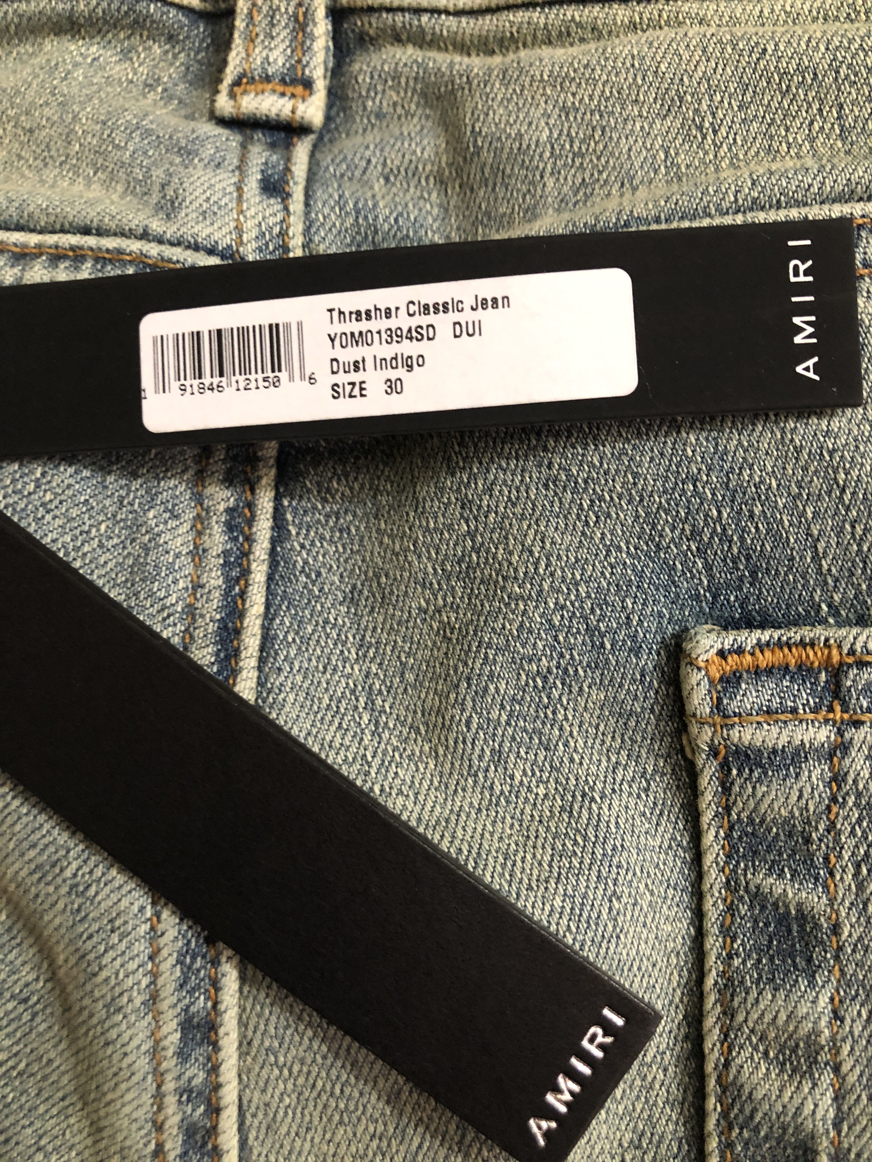 Amiri Amiri Thrasher Classic Jean Dust Indigo Distressed Italy Size US 30 / EU 46 - 2 Thumbnail