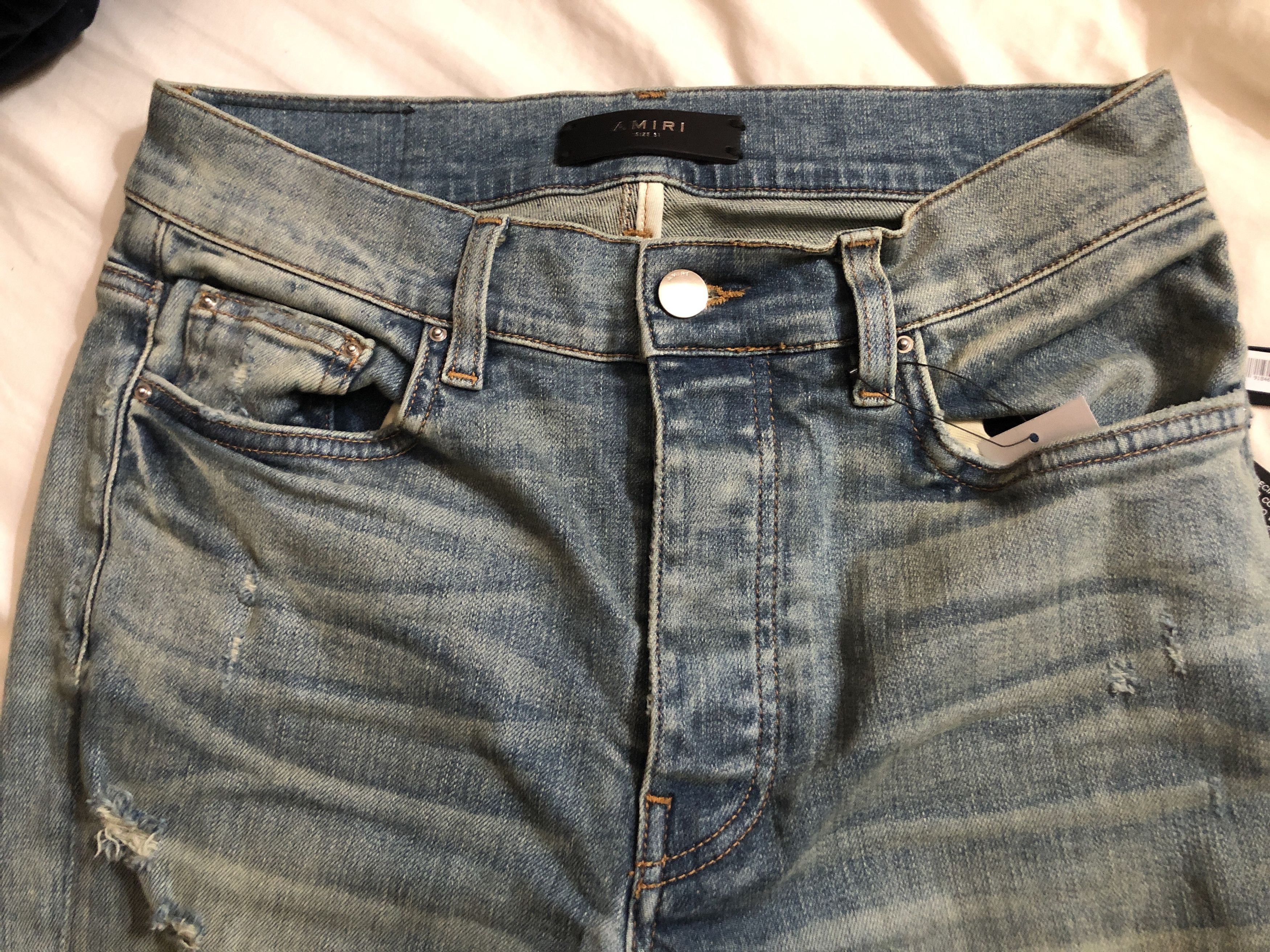 Amiri Amiri Thrasher Classic Jean Dust Indigo Distressed Italy Size US 30 / EU 46 - 6 Thumbnail