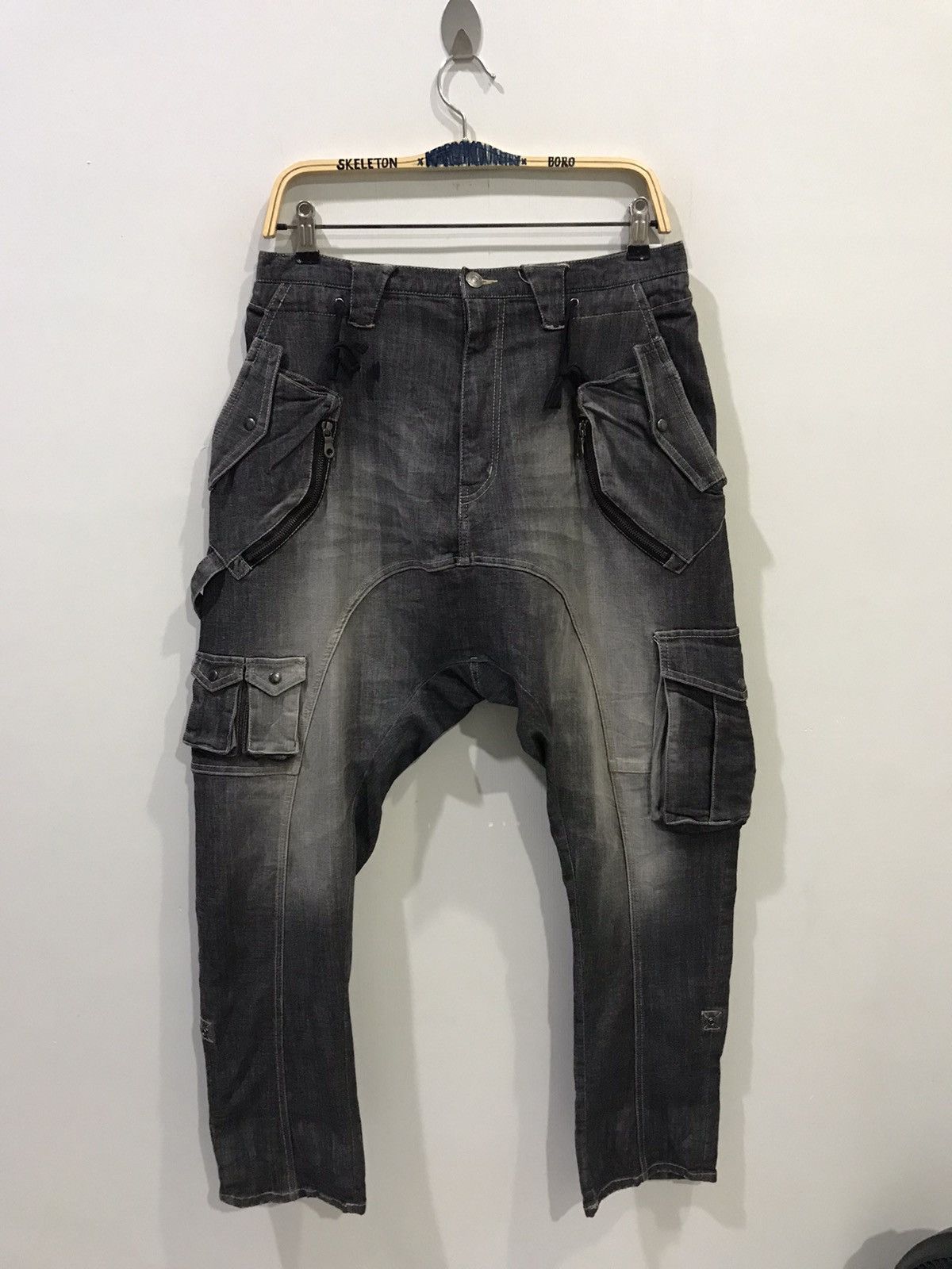 Japanese Brand PPFM Japan Harem Parasites Pocket Stretchable Cargo Pant Size US 31 - 3 Thumbnail