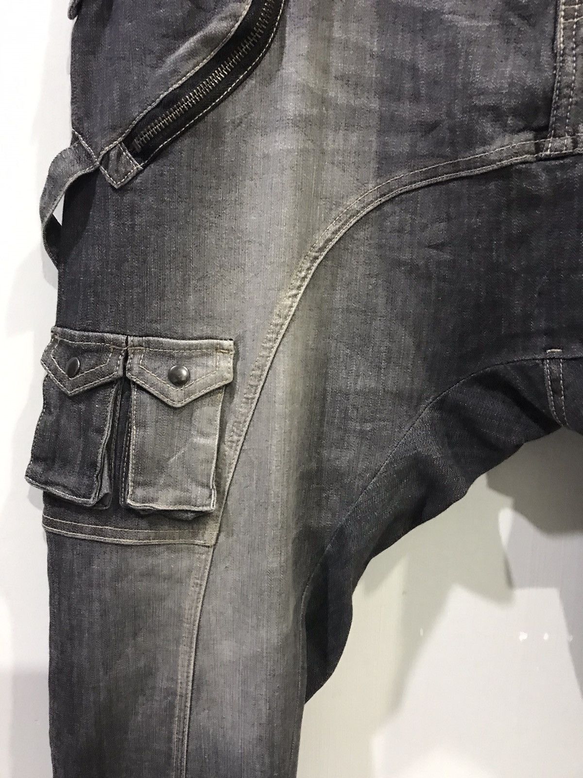 Japanese Brand PPFM Japan Harem Parasites Pocket Stretchable Cargo Pant Size US 31 - 7 Thumbnail