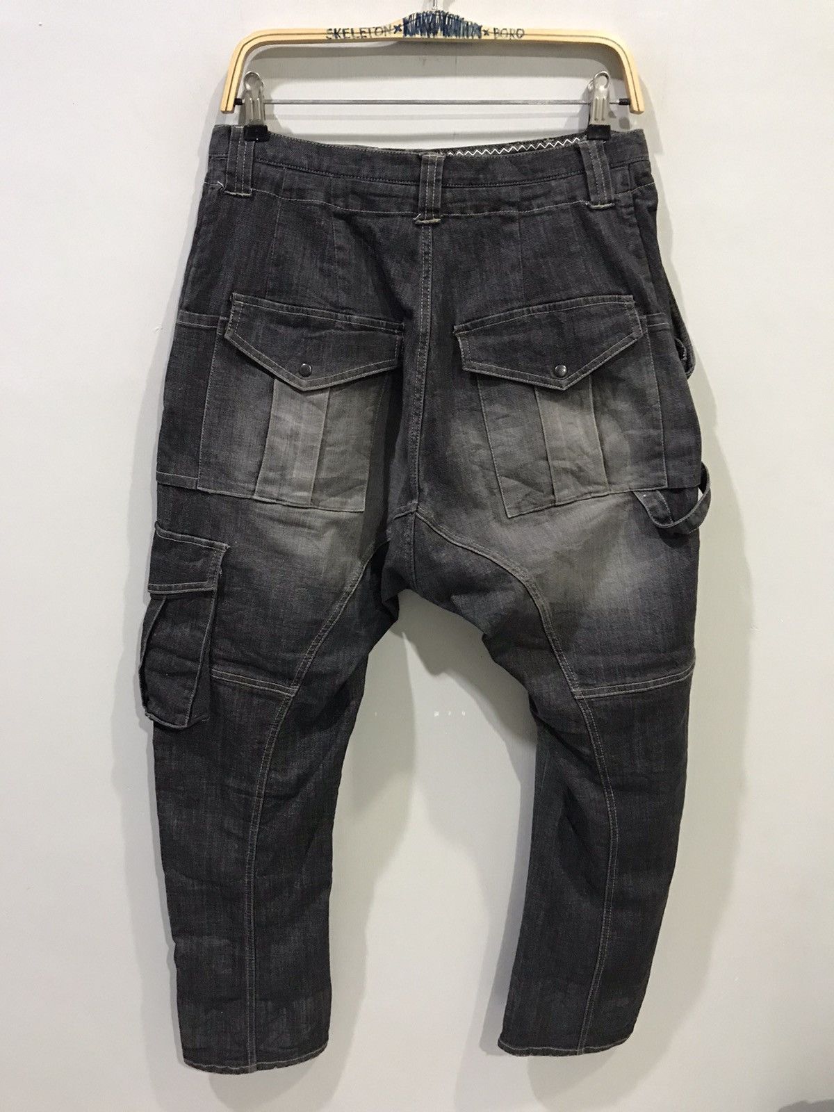 Japanese Brand PPFM Japan Harem Parasites Pocket Stretchable Cargo Pant Size US 31 - 10 Thumbnail