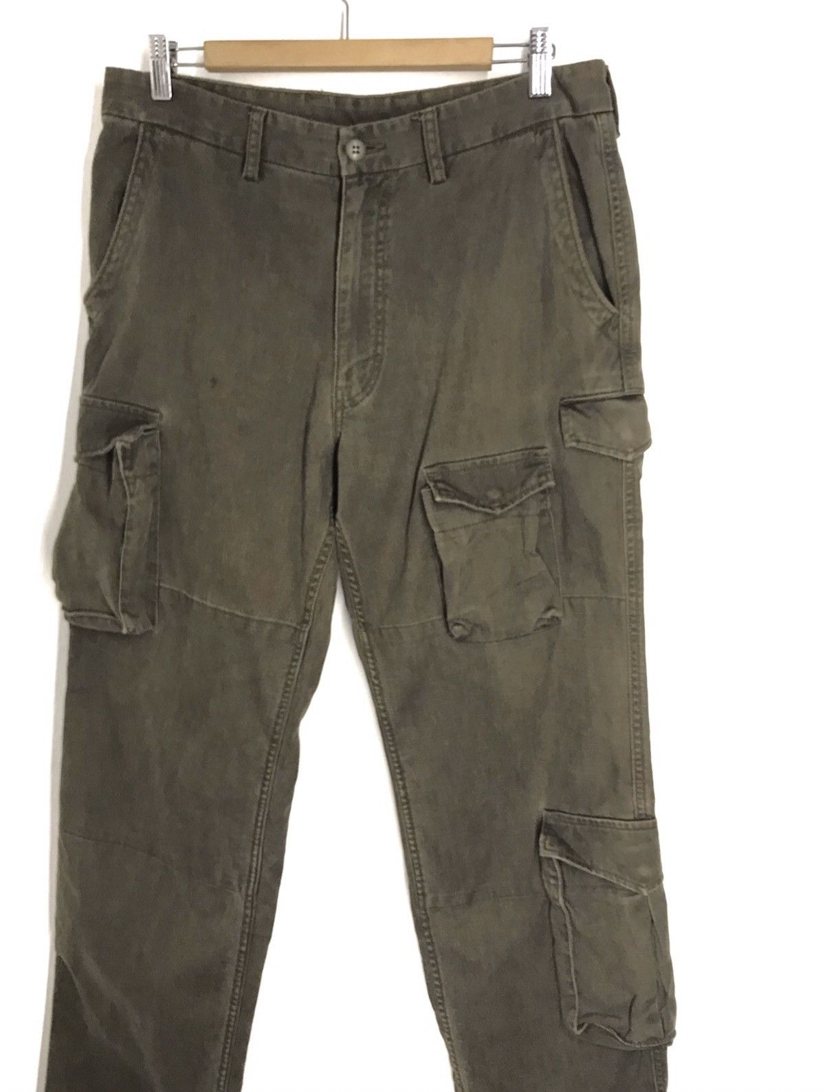 20471120 × Japanese Brand Surplus x Blue Way Multi Pocket Tactical Army Green Pants Size US 34 / EU 50 - 2 Thumbnail