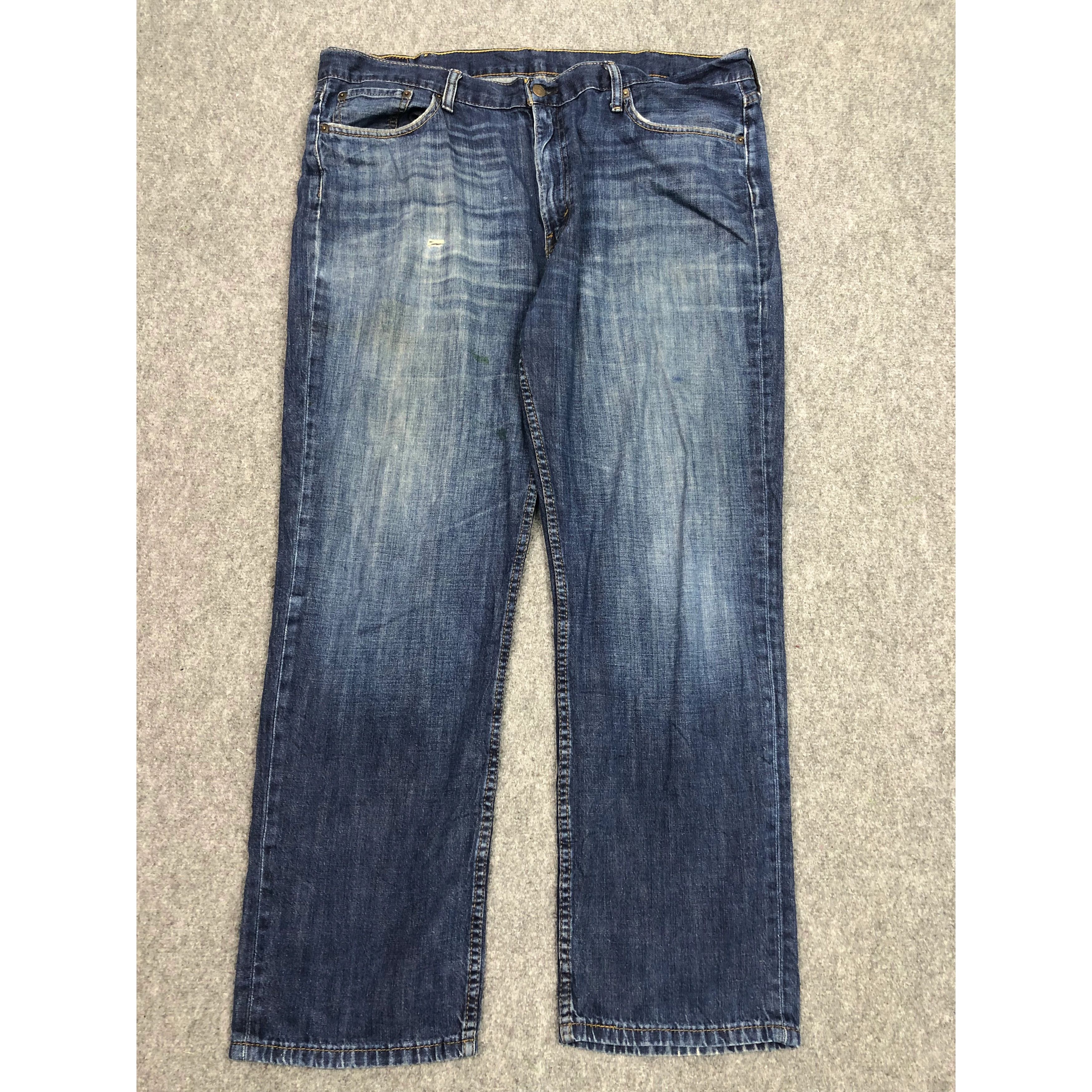 image of Levis 514 Faded Blue Jeans in Blue Denim, Men's (Size 42)