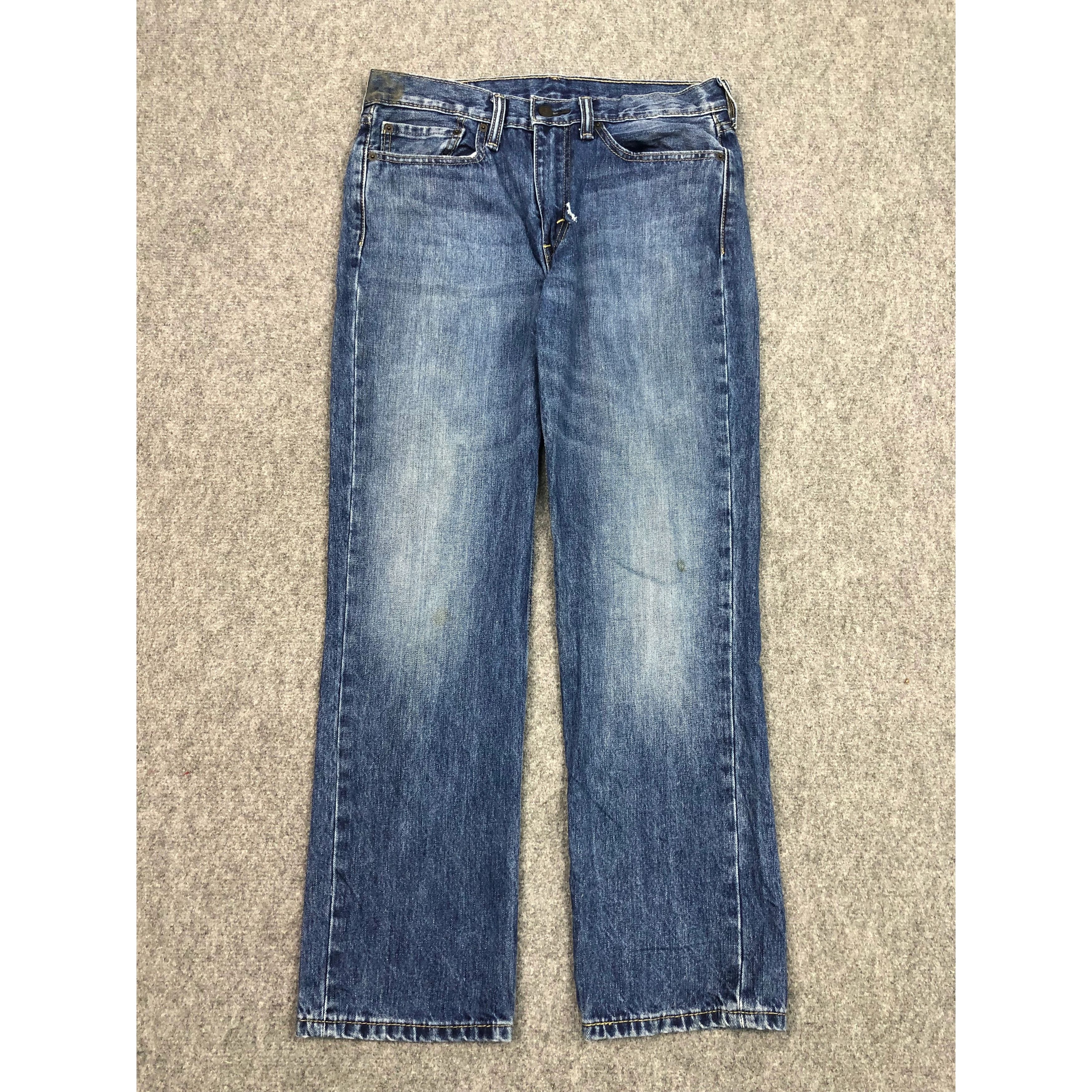 image of Levis 514 Faded Blue Jeans in Blue Denim, Men's (Size 33)