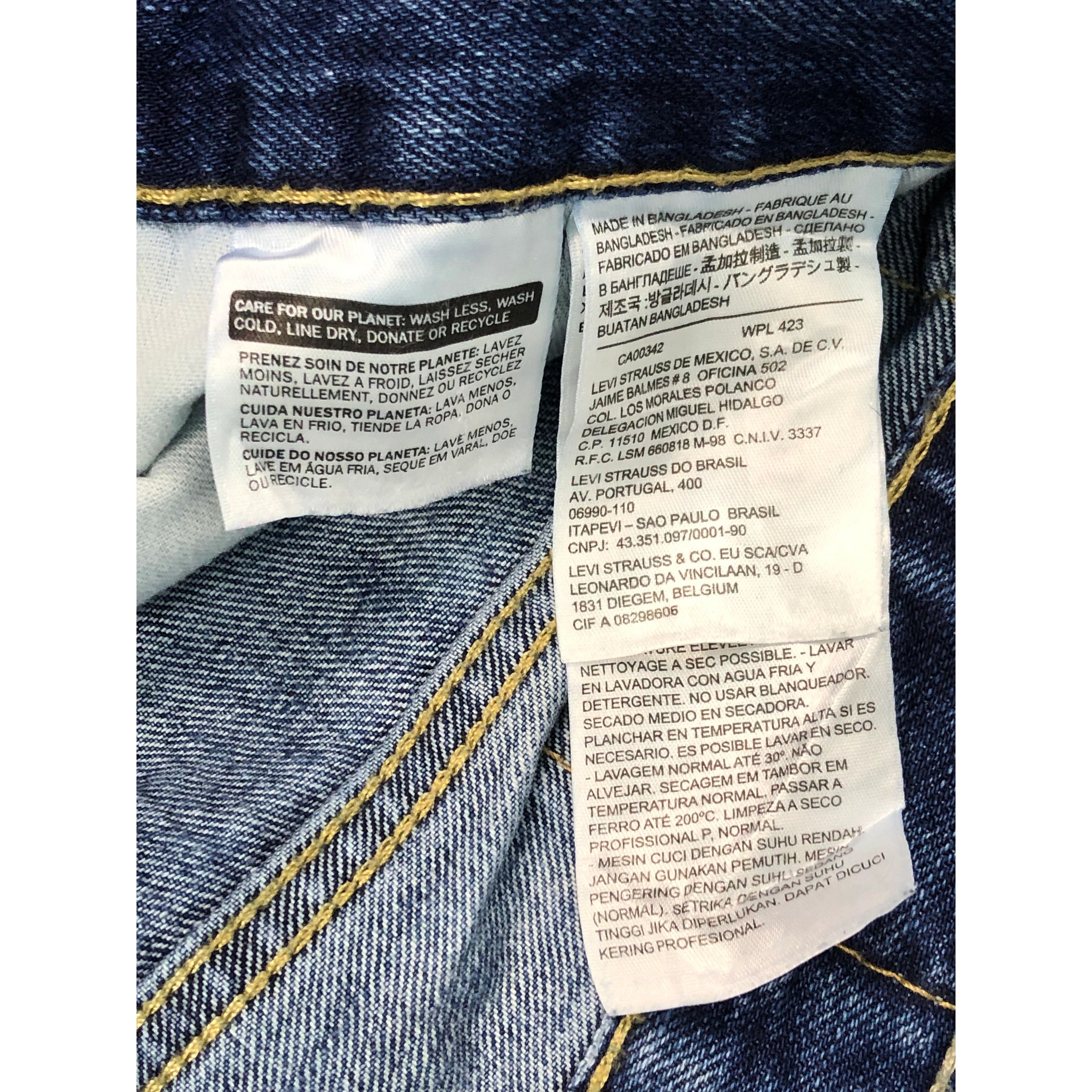 Levi's Vintage Levis 514 Faded Blue Jeans DP0560 Size US 33 - 8 Thumbnail
