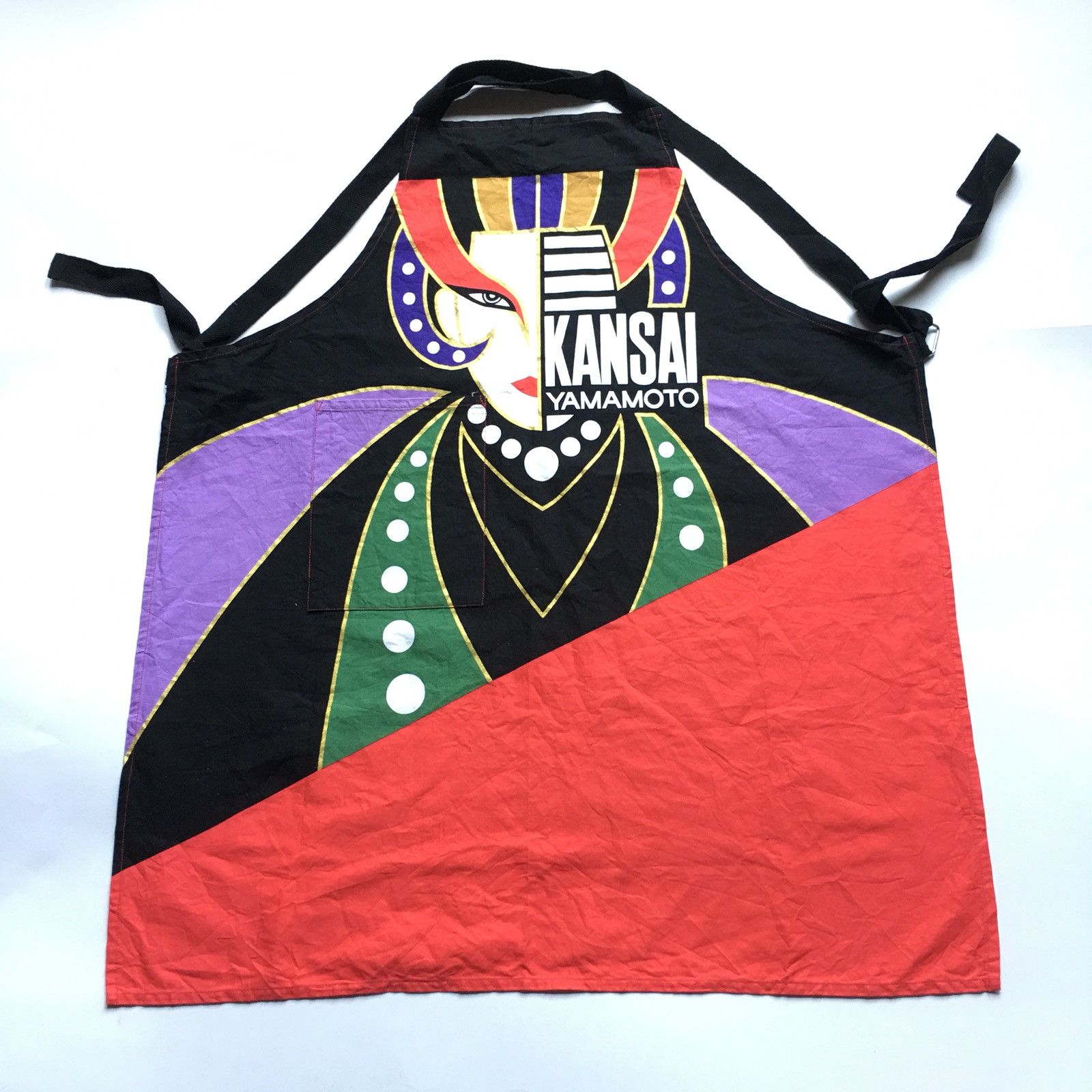 Kansai Yamamoto × Vintage Rare!! Kansai Yamamoto Japan Geisha Iconic Apron Size ONE SIZE - 1 Thumbnail