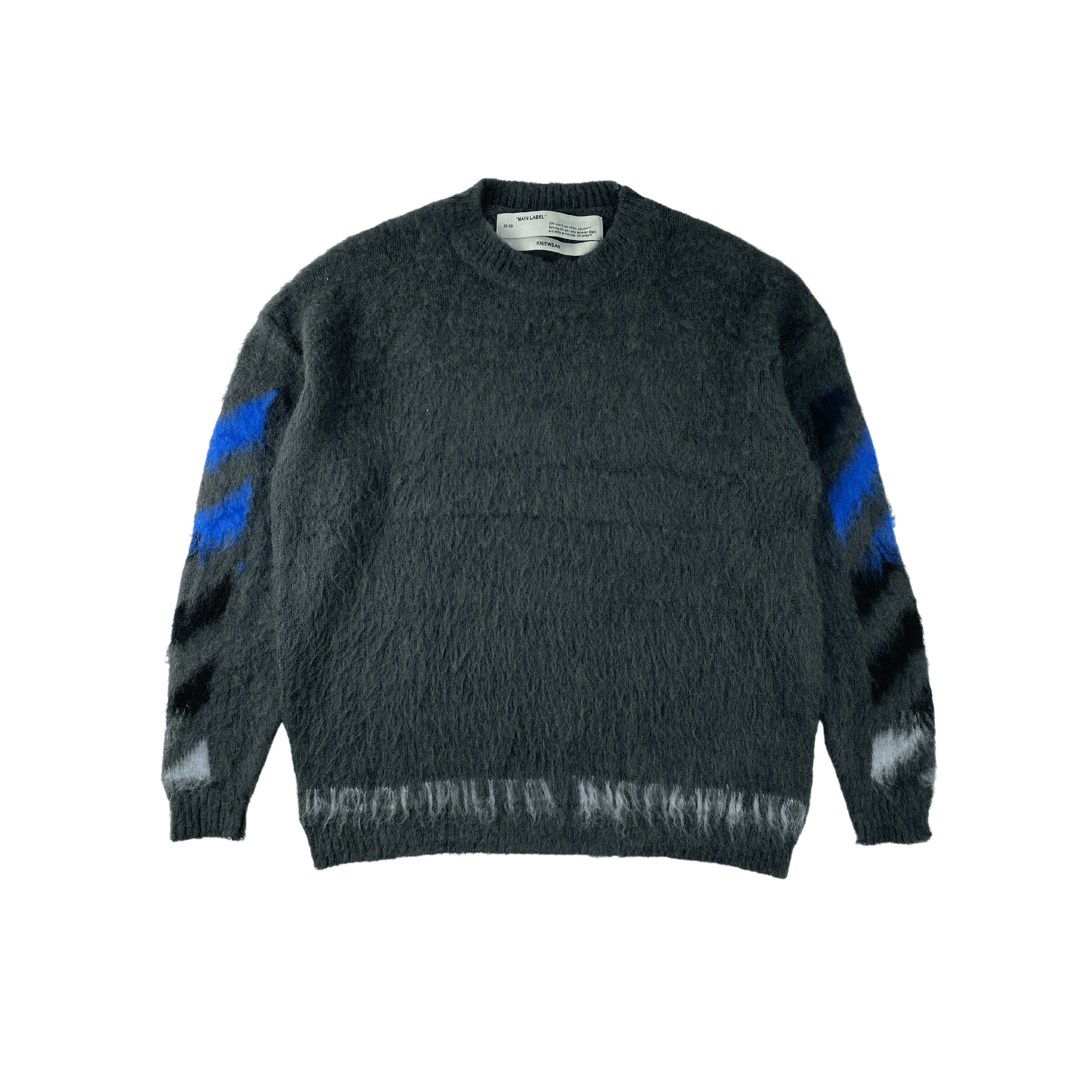Off-White Off-White Grey Logo Mohair Blend Sweater Size US XS / EU 42 / 0 - 2 Thumbnail