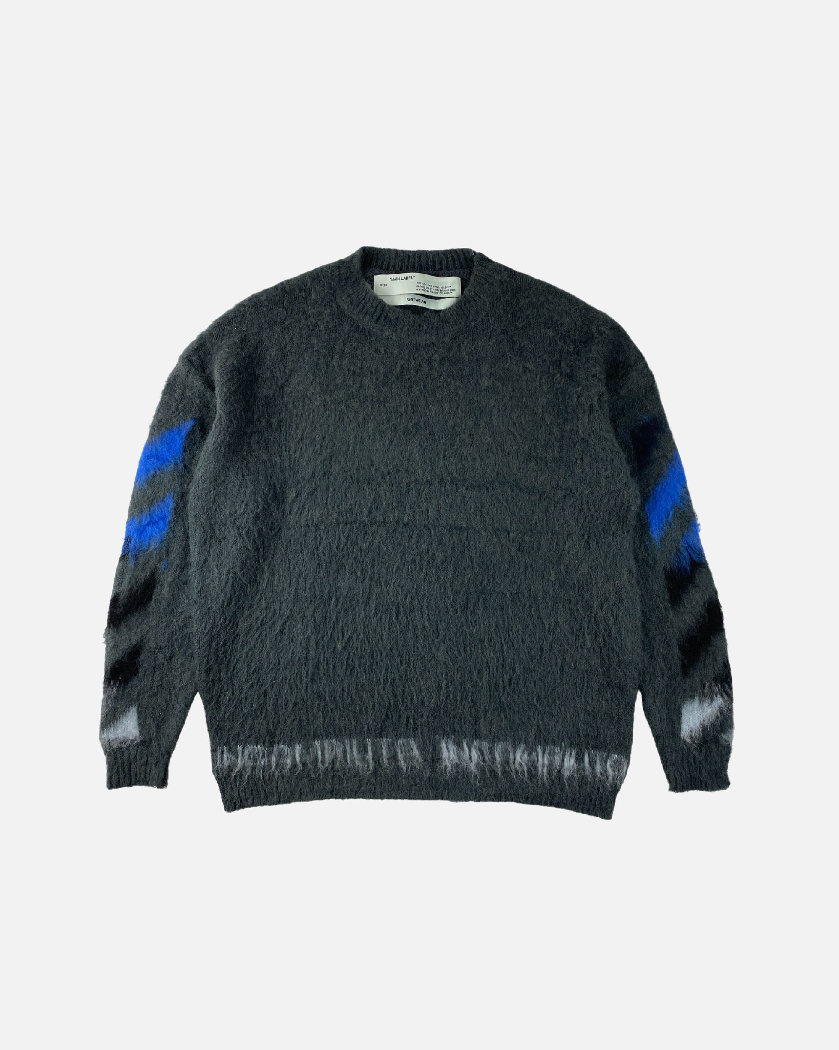 Off-White Off-White Grey Logo Mohair Blend Sweater Size US XS / EU 42 / 0 - 1 Thumbnail