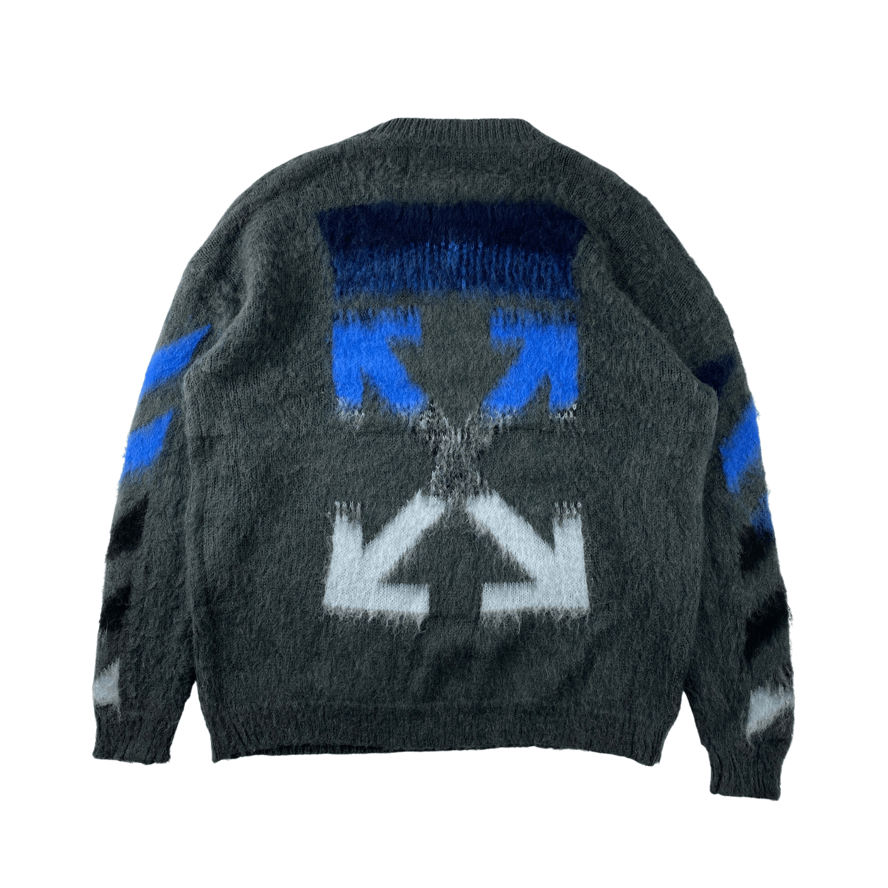 Off-White Off-White Grey Logo Mohair Blend Sweater Size US XS / EU 42 / 0 - 3 Thumbnail