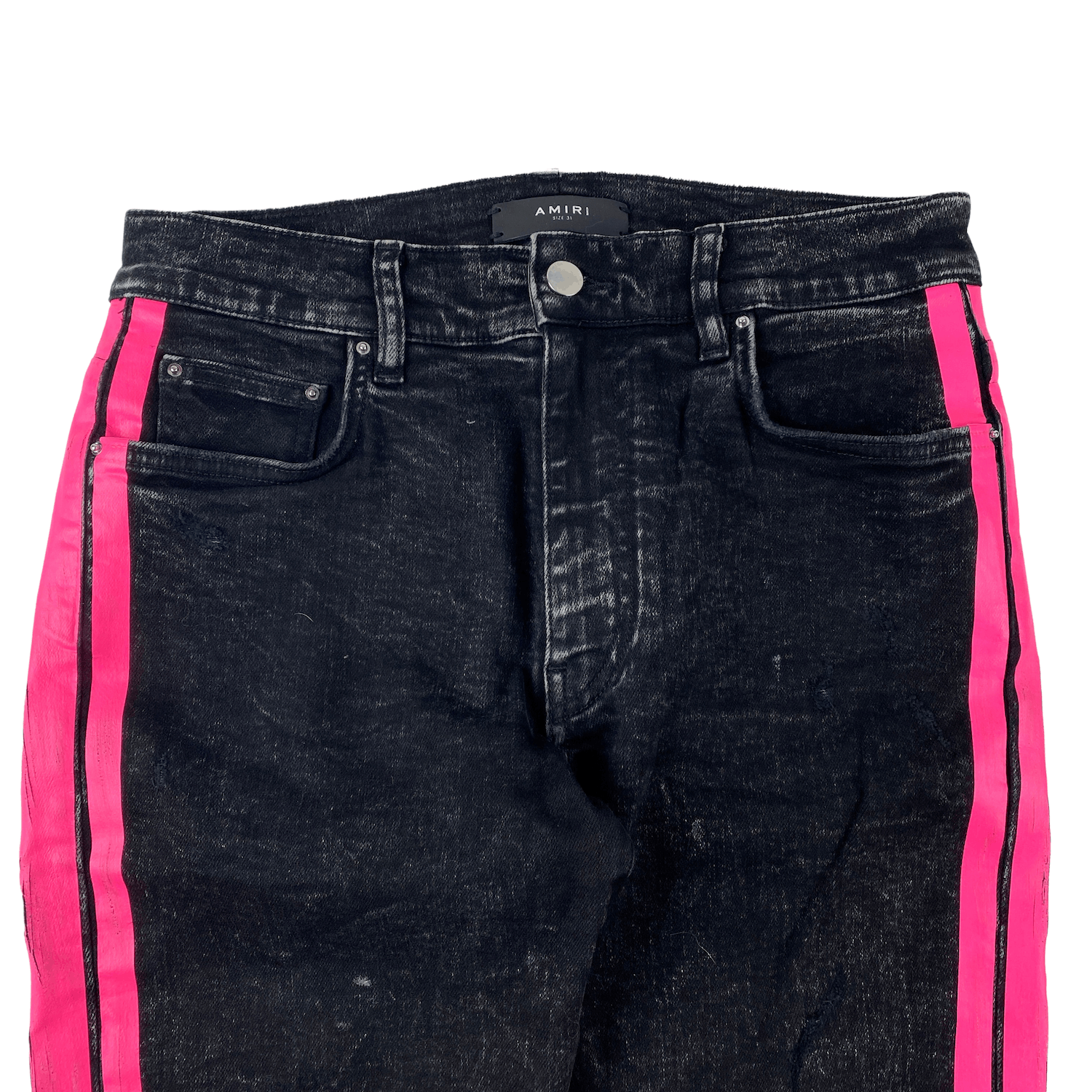 Amiri Amiri Pink on Grey Side Track Jeans Size US 31 - 5 Thumbnail