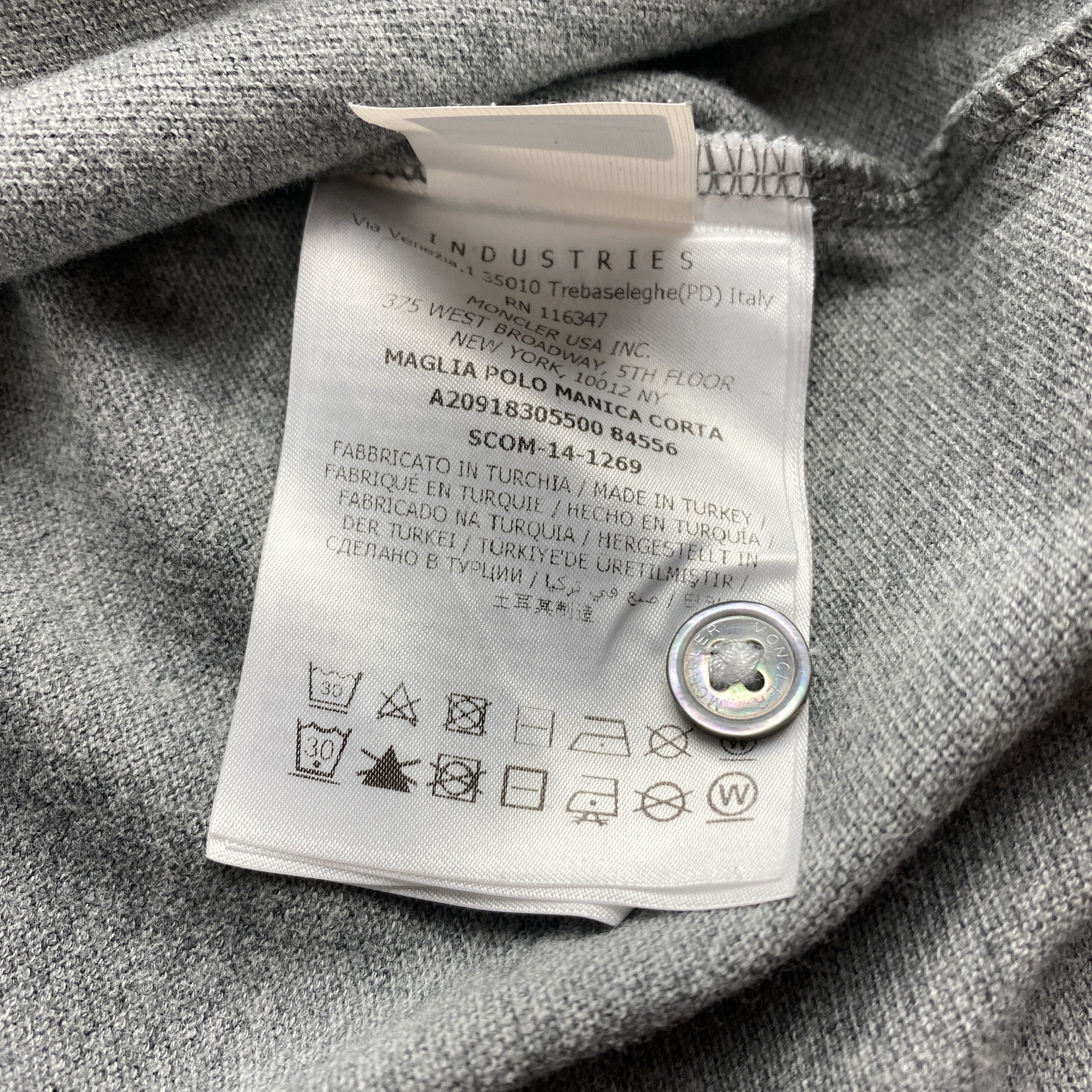 Moncler Moncler Grey Maglia Polo Manica Corta Polo Shirt Size US S / EU 44-46 / 1 - 4 Thumbnail