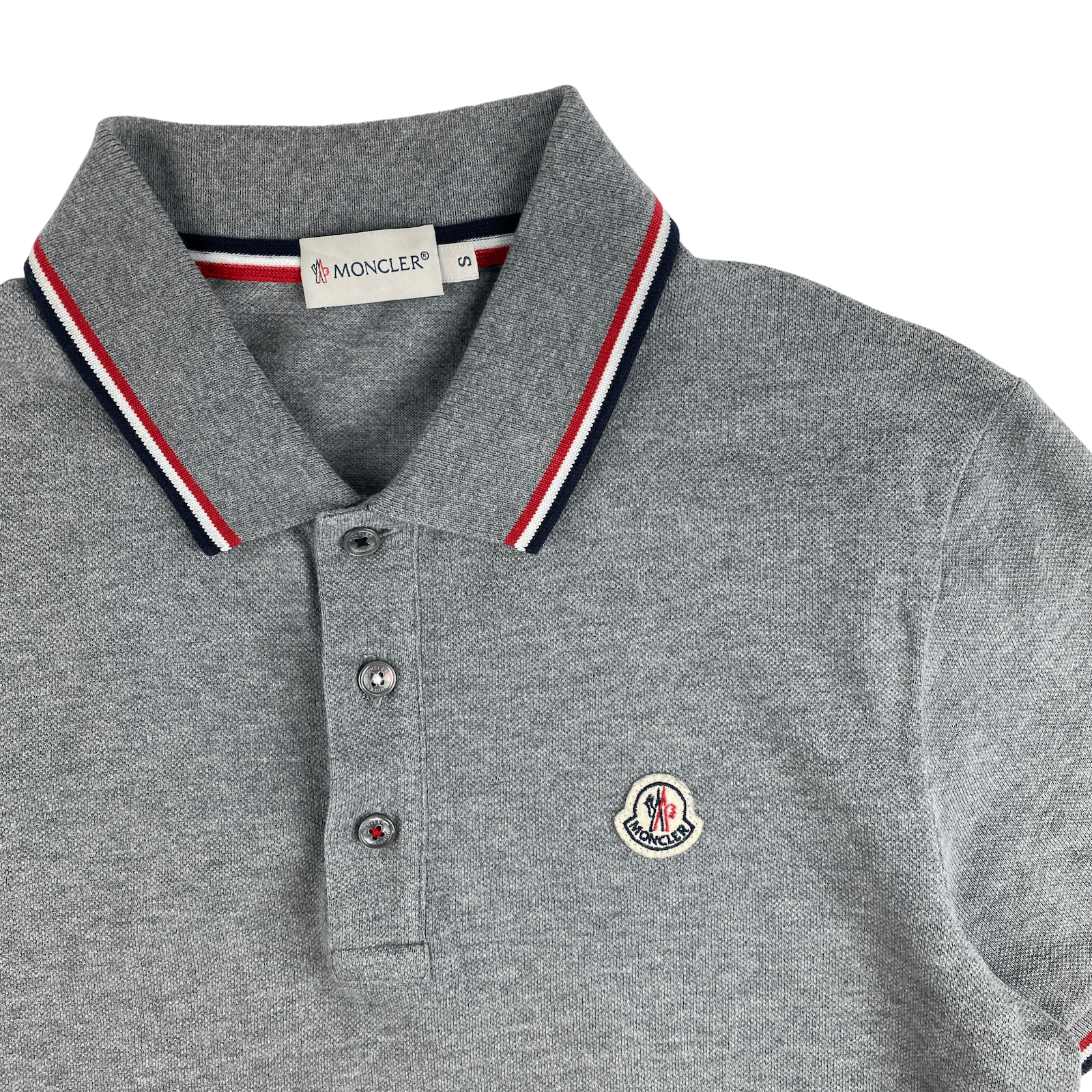 Moncler Moncler Grey Maglia Polo Manica Corta Polo Shirt Size US S / EU 44-46 / 1 - 3 Thumbnail