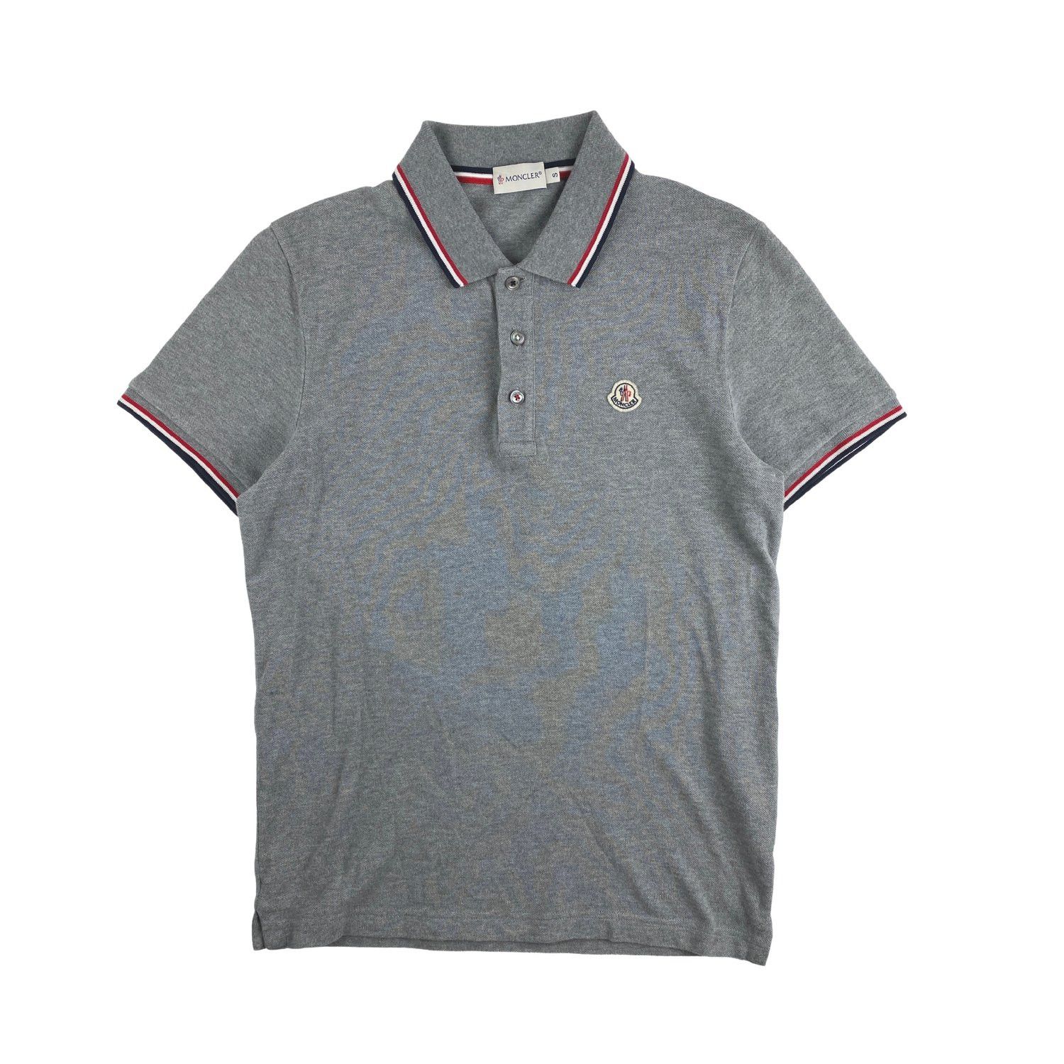 Moncler Moncler Grey Maglia Polo Manica Corta Polo Shirt Size US S / EU 44-46 / 1 - 2 Thumbnail