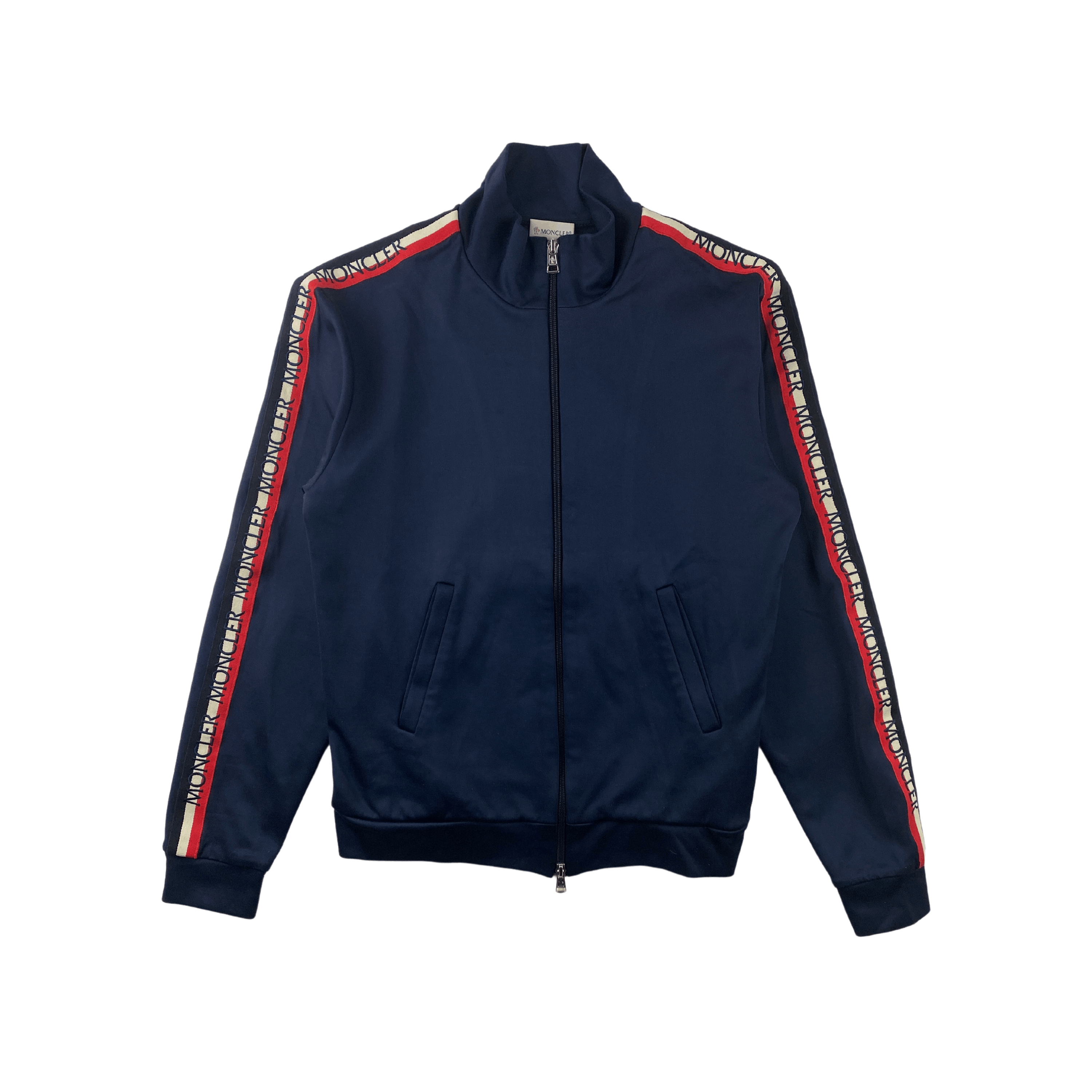 Moncler Moncler Navy Logo Track Jacket Size US M / EU 48-50 / 2 - 2 Thumbnail