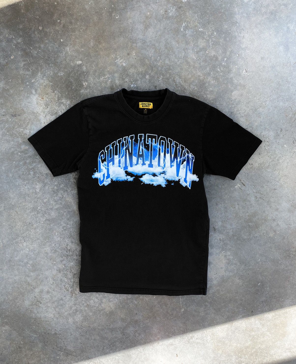 image of Chinatown Market Thunder / Lightning Arc Logo Tee Ctm in Black, Men's (Size Medium)