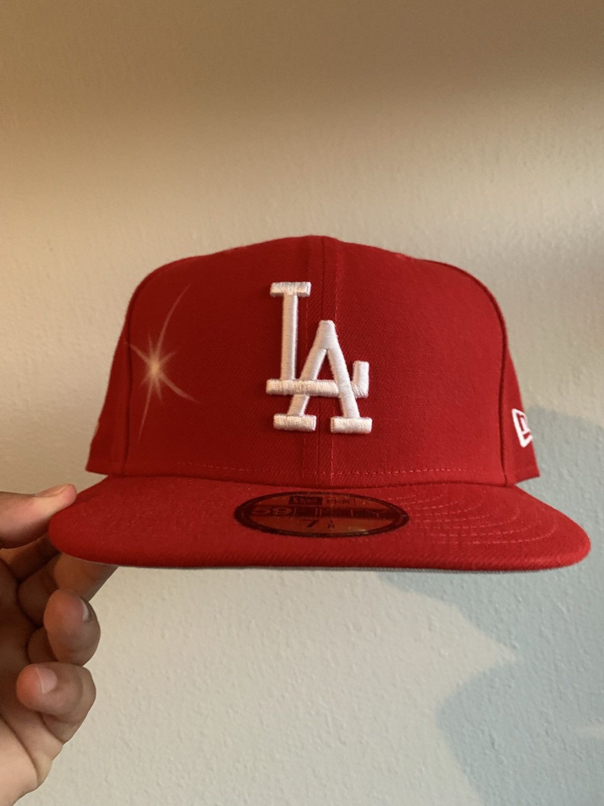 image of Ay El Ay En X New Era 7 1/8 in Red, Men's