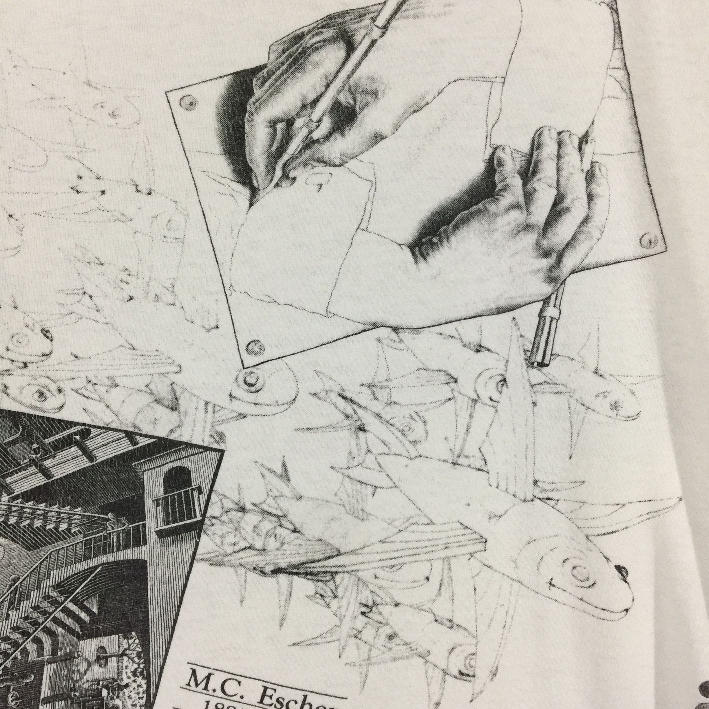MoMA × Vintage M.C. Escher artwork print vtg 90s shirt rare Escher design Size US L / EU 52-54 / 3 - 5 Thumbnail