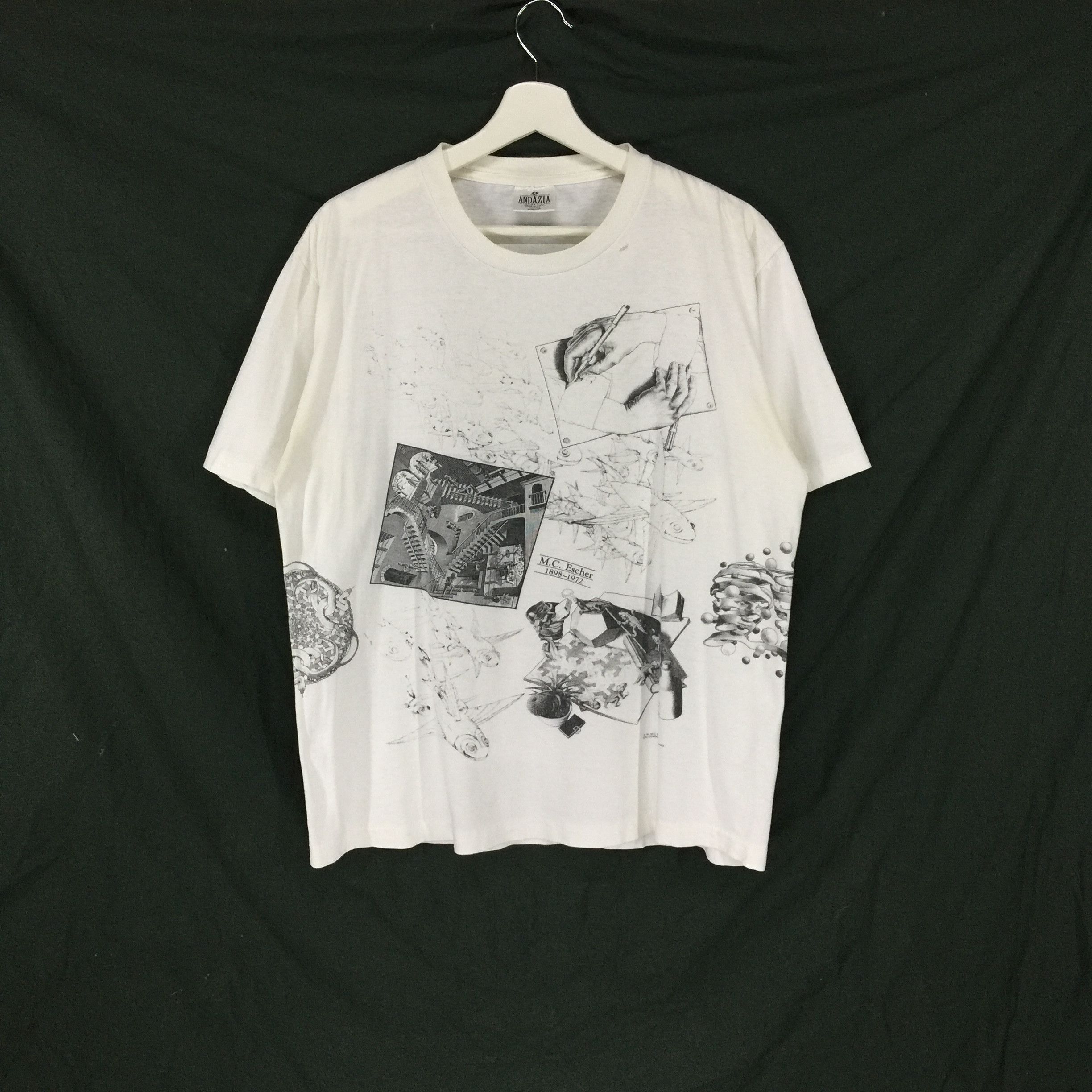 MoMA × Vintage M.C. Escher artwork print vtg 90s shirt rare Escher design Size US L / EU 52-54 / 3 - 1 Thumbnail