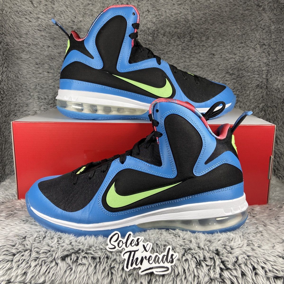 Nike Nike Lebron 9 IX 'Black Dutch Blue Lime' Men's Size 8.5 Size US 8.5 / EU 41-42 - 1 Thumbnail