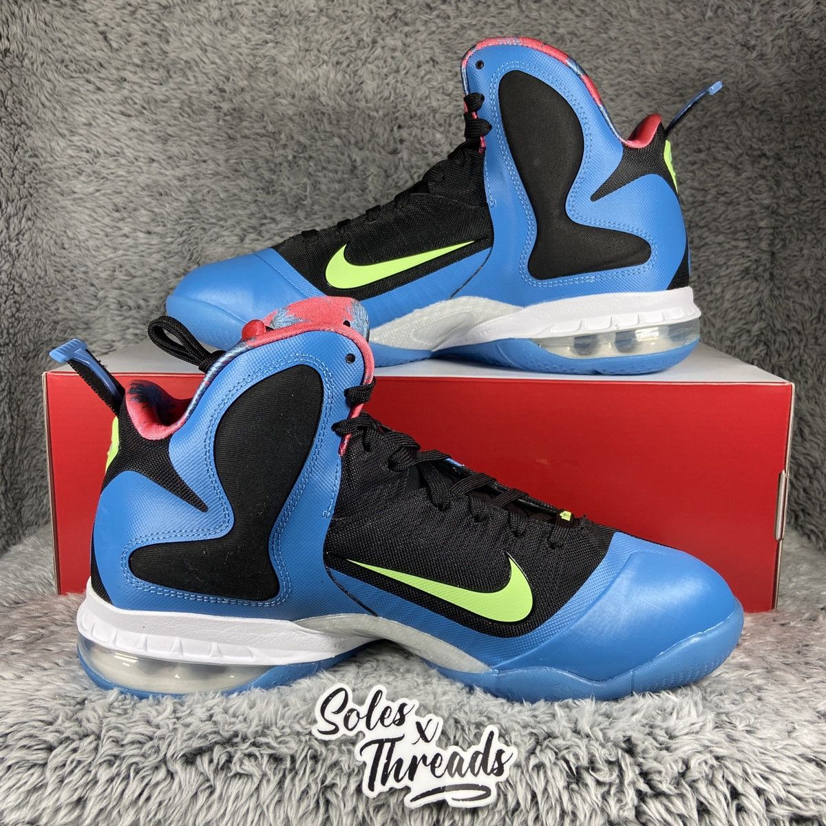 Nike Nike Lebron 9 IX 'Black Dutch Blue Lime' Men's Size 8.5 Size US 8.5 / EU 41-42 - 2 Thumbnail